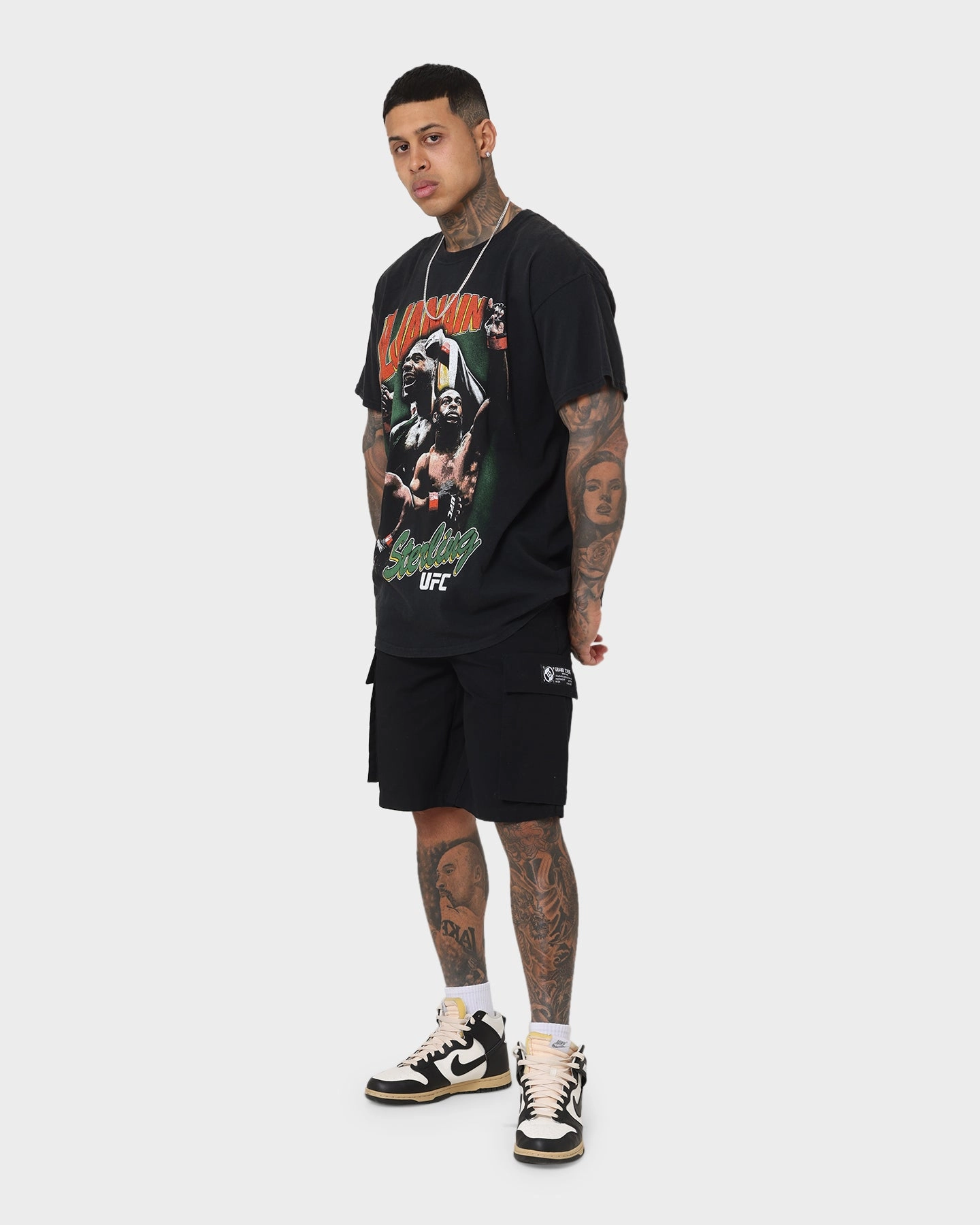 Goat Crew X UFC Aljamain Sterling Vintage T-Shirt Black Wash Vibrant Colors