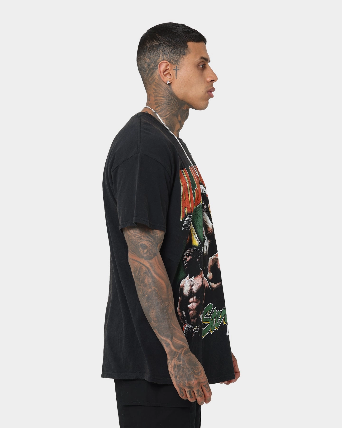Lightweight Layer proper length Goat Crew X UFC Aljamain Sterling Vintage T-Shirt Black Wash