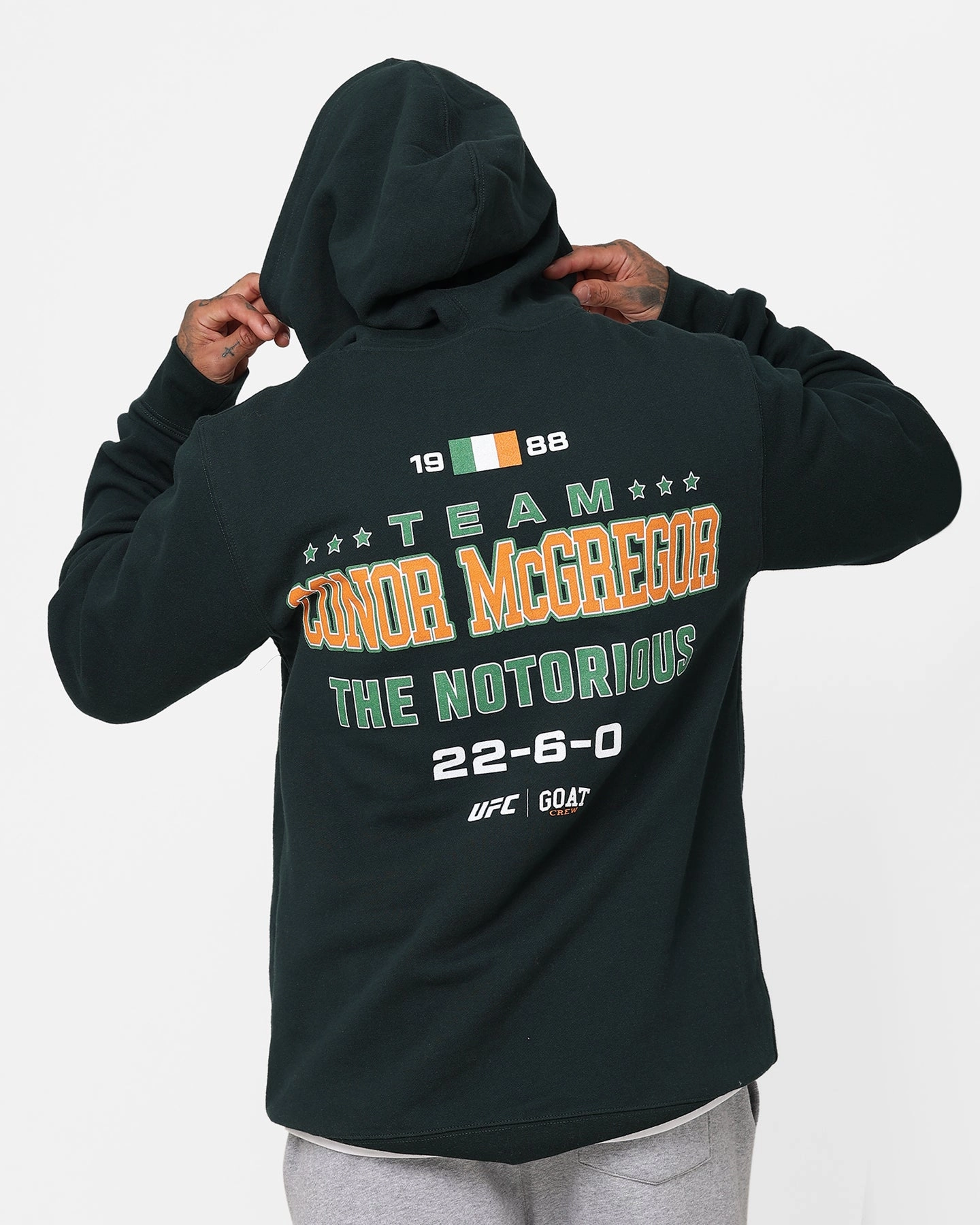 TailoredSilhouette Goat Crew X UFC Conor McGregor Team McGregor Hoodie Deep Green
