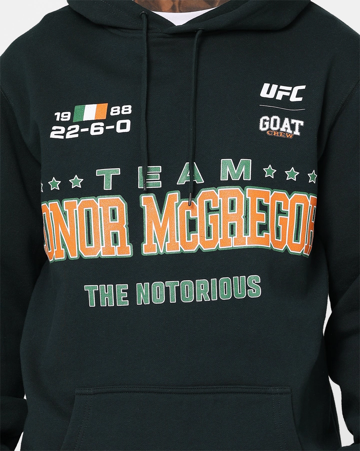 Goat Crew X UFC Conor McGregor Team McGregor Hoodie Deep Green Functional Warmth Outdoor Adventure