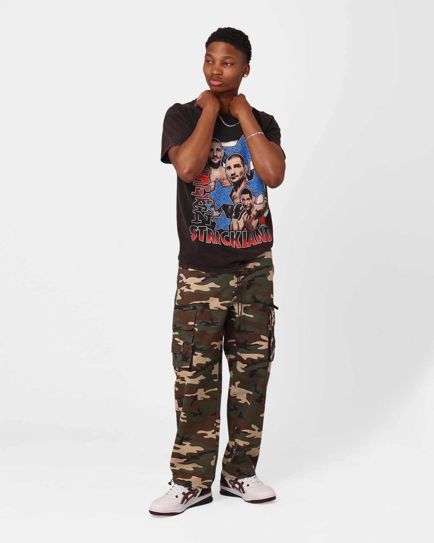 Goat Crew X UFC Sean Strickland Vintage T-Shirt Black Wash monochromatic
