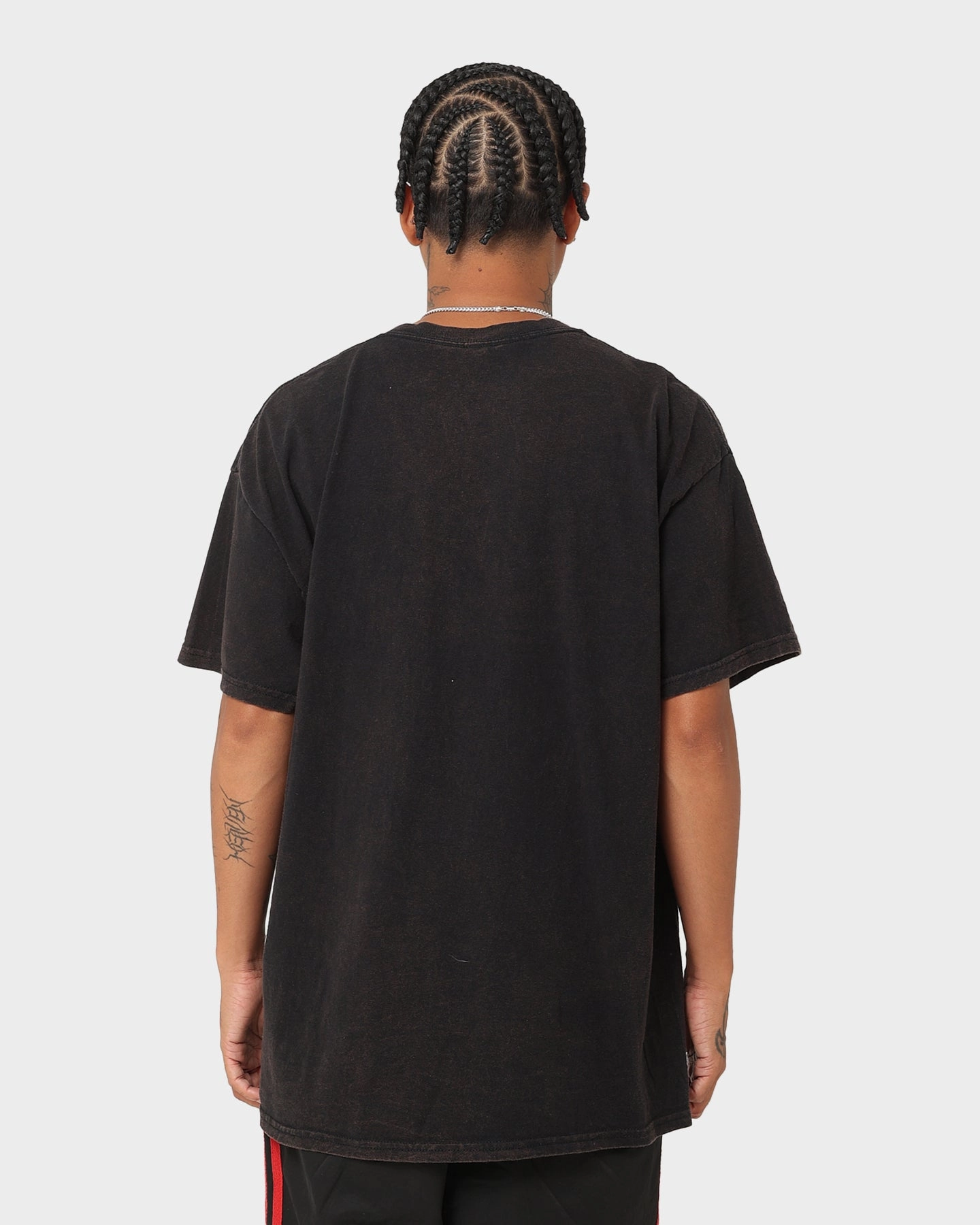 Street Style Heathered Texture Goat Crew X UFC The Notorious Vintage T-Shirt Black Wash