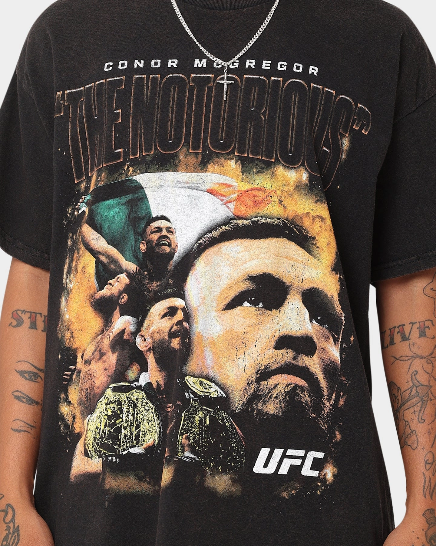 Goat Crew X UFC The Notorious Vintage T-Shirt Black Wash Weekend Fashion Chilly Wear