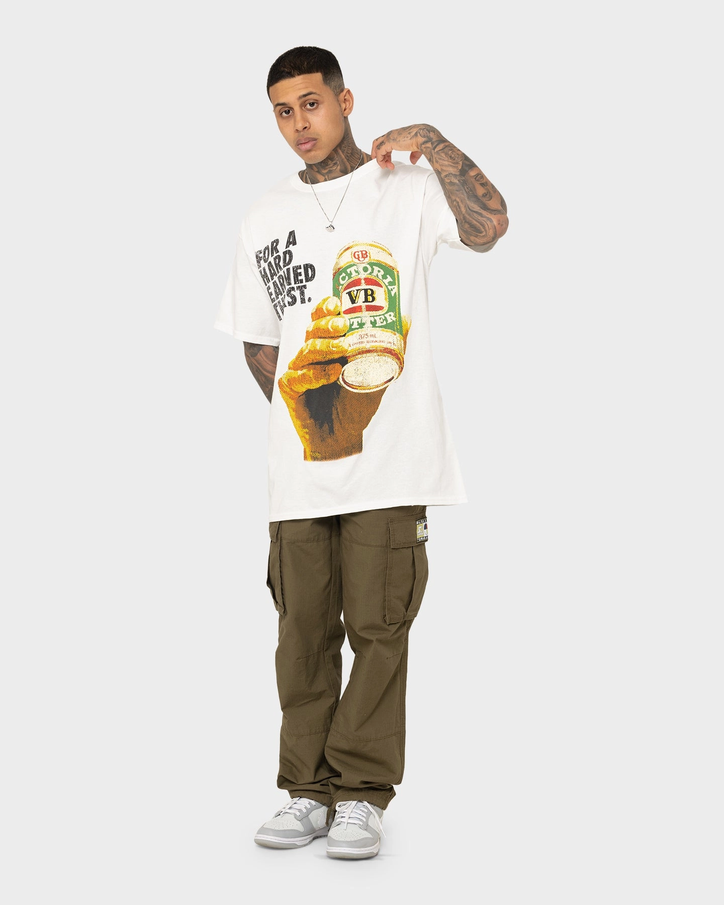 Goat Crew X VB Cheers T-Shirt White Easy Care Flattering Design