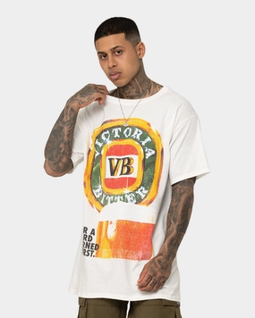 Recycled Polyester Blend Basic Layer Goat Crew X VB VB Logo T-Shirt White