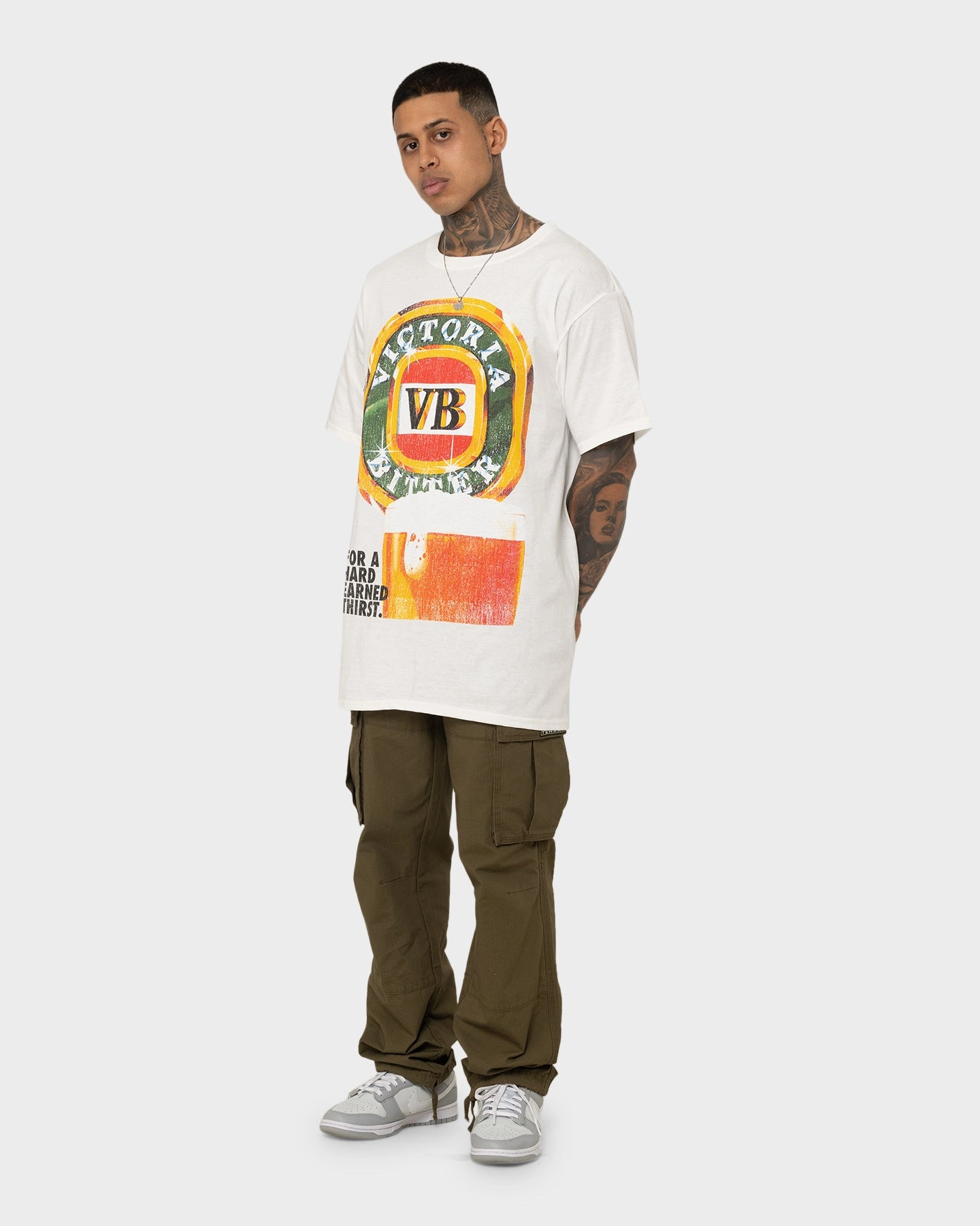 Goat Crew X VB VB Logo T-Shirt White Office Casual