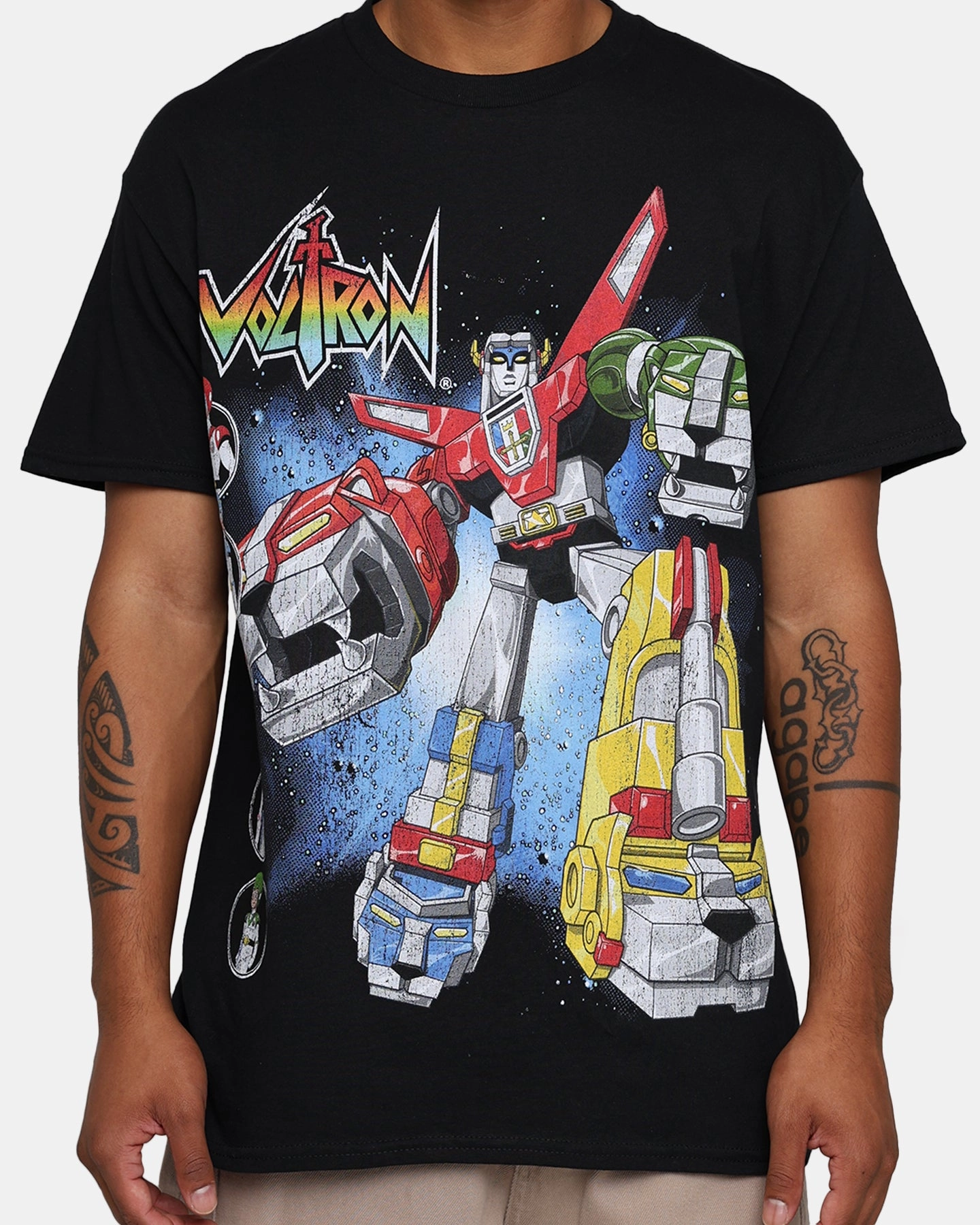 windproof Crew Neck Design Goat Crew X Voltron Voltron T-Shirt Black