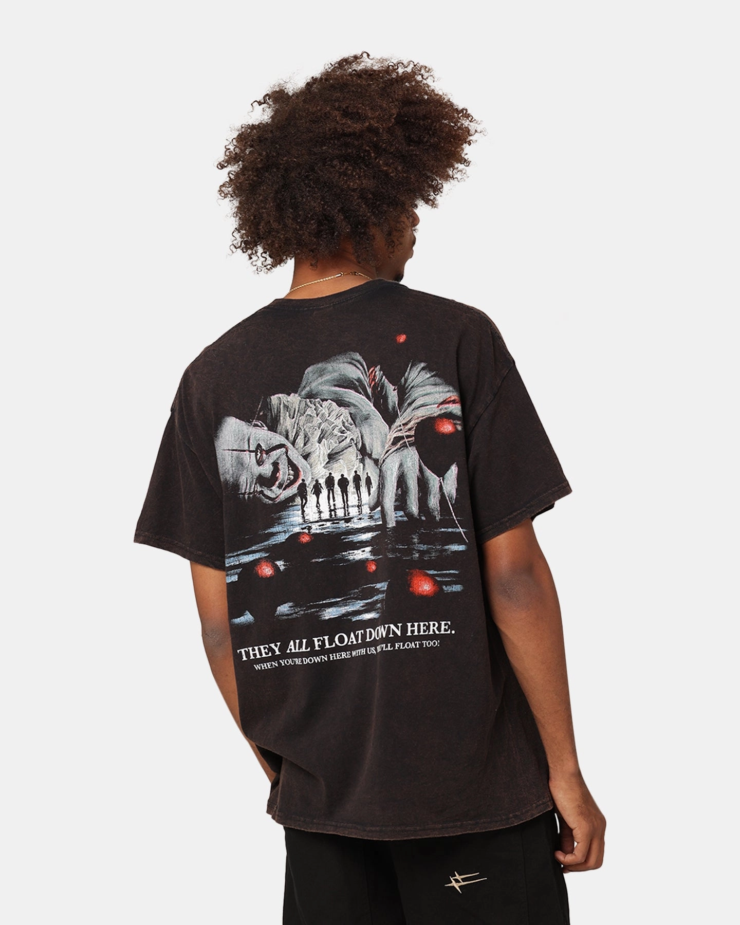 Goat Crew X Warner Bros. Entertainment Pennywise Face Vintage T-Shirt Black Wash Business Meeting