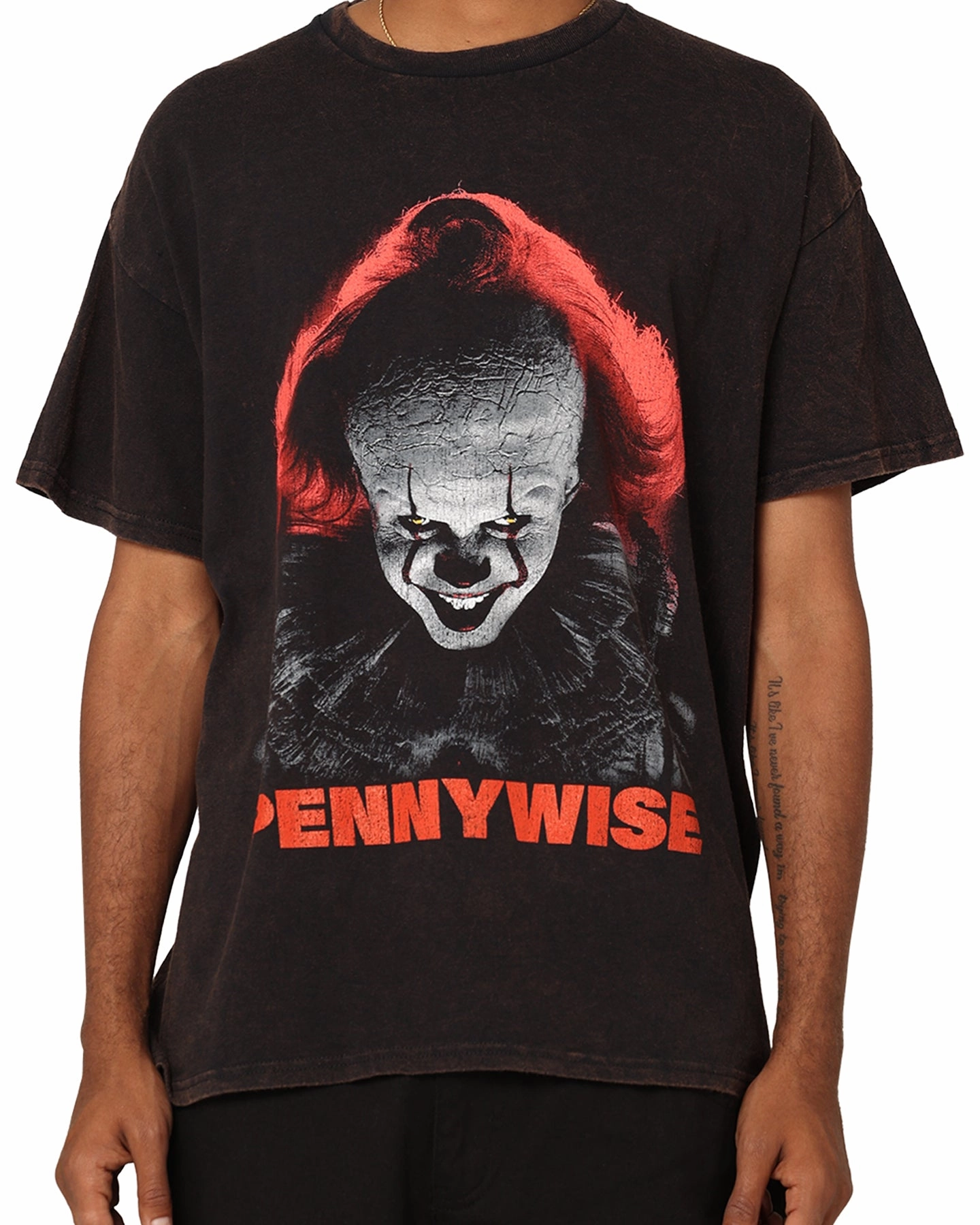 Smooth Look Goat Crew X Warner Bros. Entertainment Pennywise Face Vintage T-Shirt Black Wash