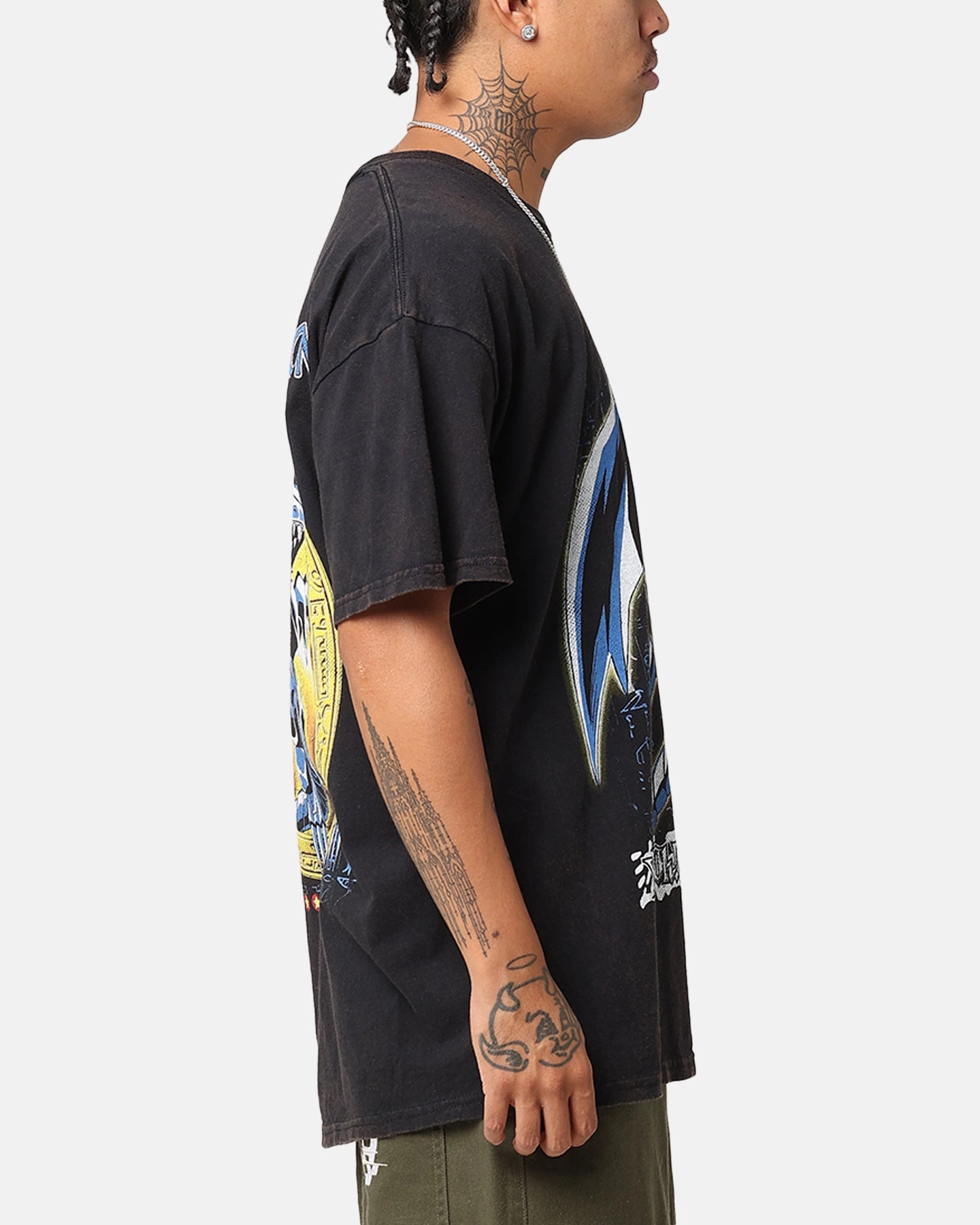 Casual Choice Wear Perfect Layer Goat Crew X Yu-Gi-Oh! Blue Eyes White Dragon T-Shirt Black Wash