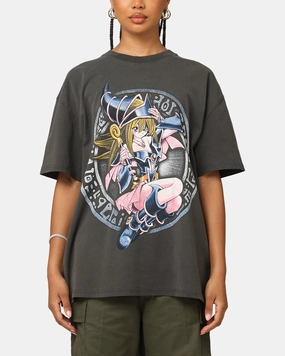 Goat Crew X Yu-Gi-Oh! Dark Magician Girl Card Heavy T-Shirt Black Wash Buttery Soft Fabric
