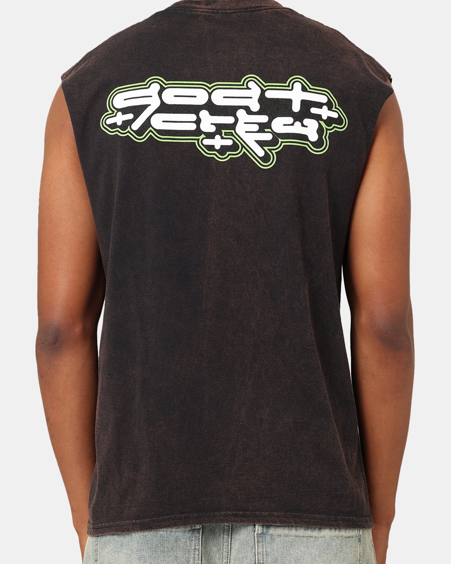 Goat Crew Y2K Ninja Vintage Muscle T-Shirt Black Wash Trendy Ultra Soft Blended Textile