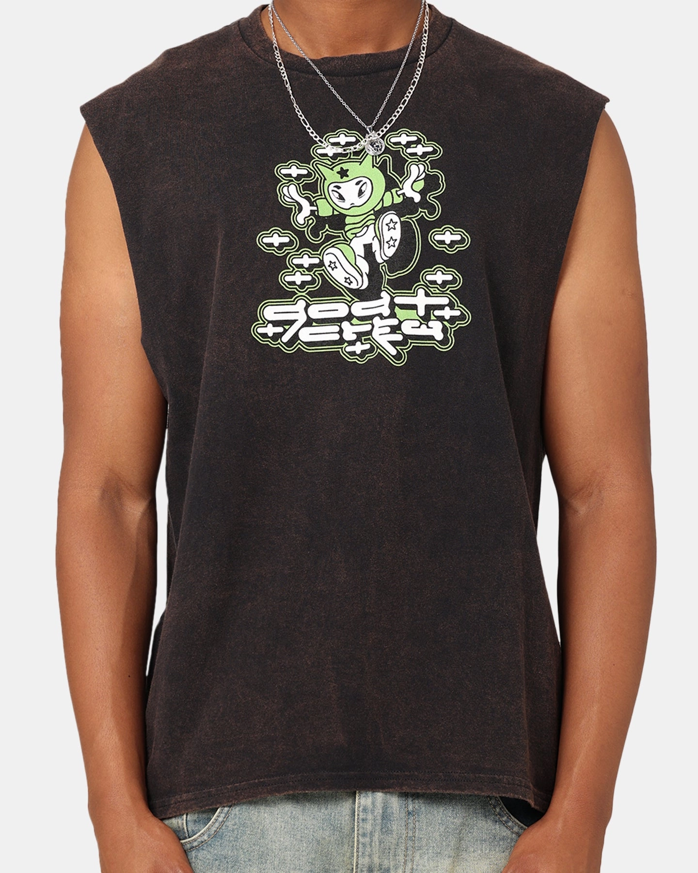 Versatile Trend Goat Crew Y2K Ninja Vintage Muscle T-Shirt Black Wash