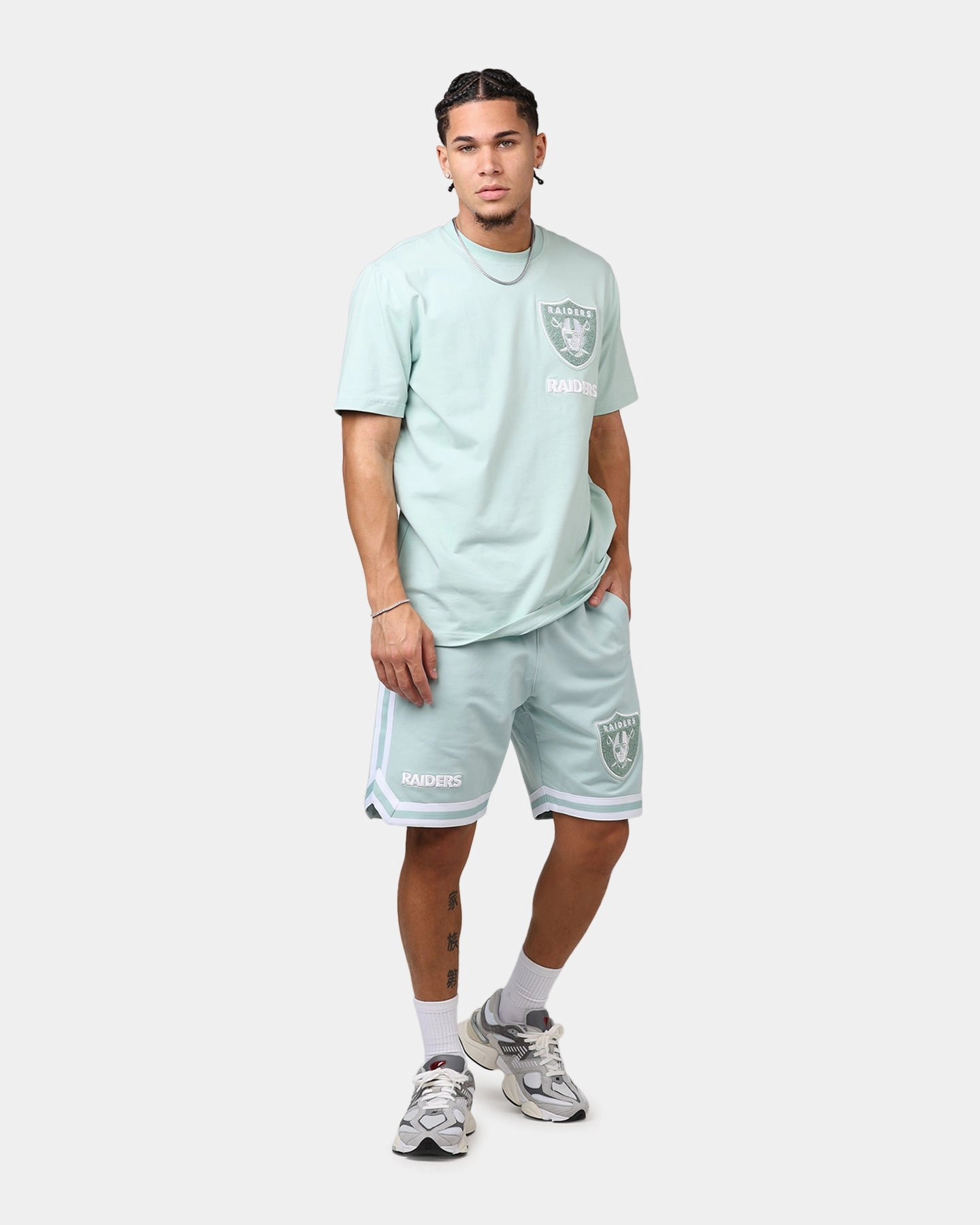 New Era Las Vegas Raiders 'Logo Select Mint' Shorts Mint/White Sporty Style