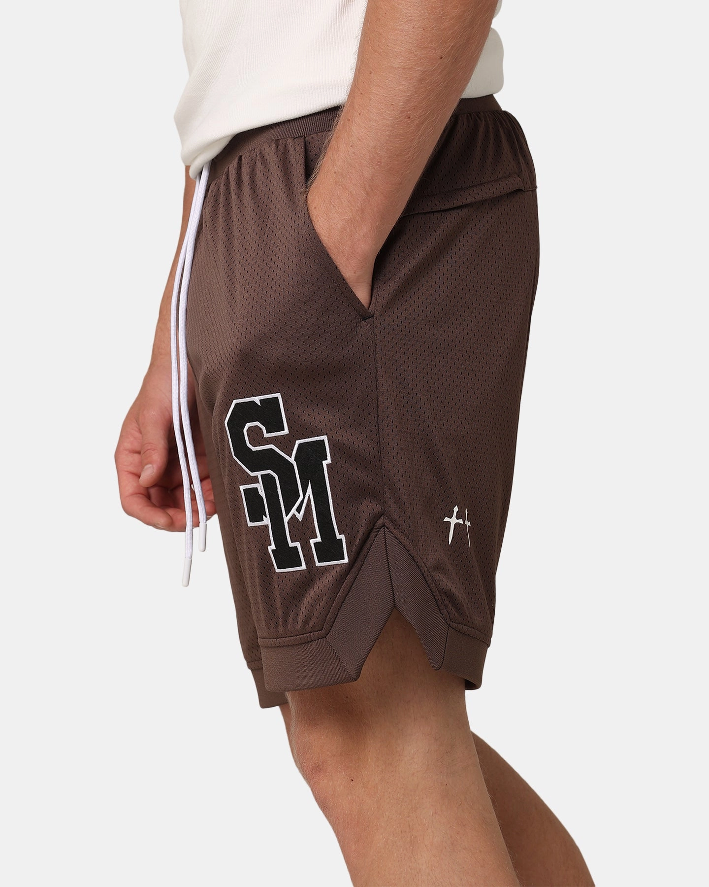 Saint Morta La Rambla Basketball Shorts Dark Brown Anti Static Treatment