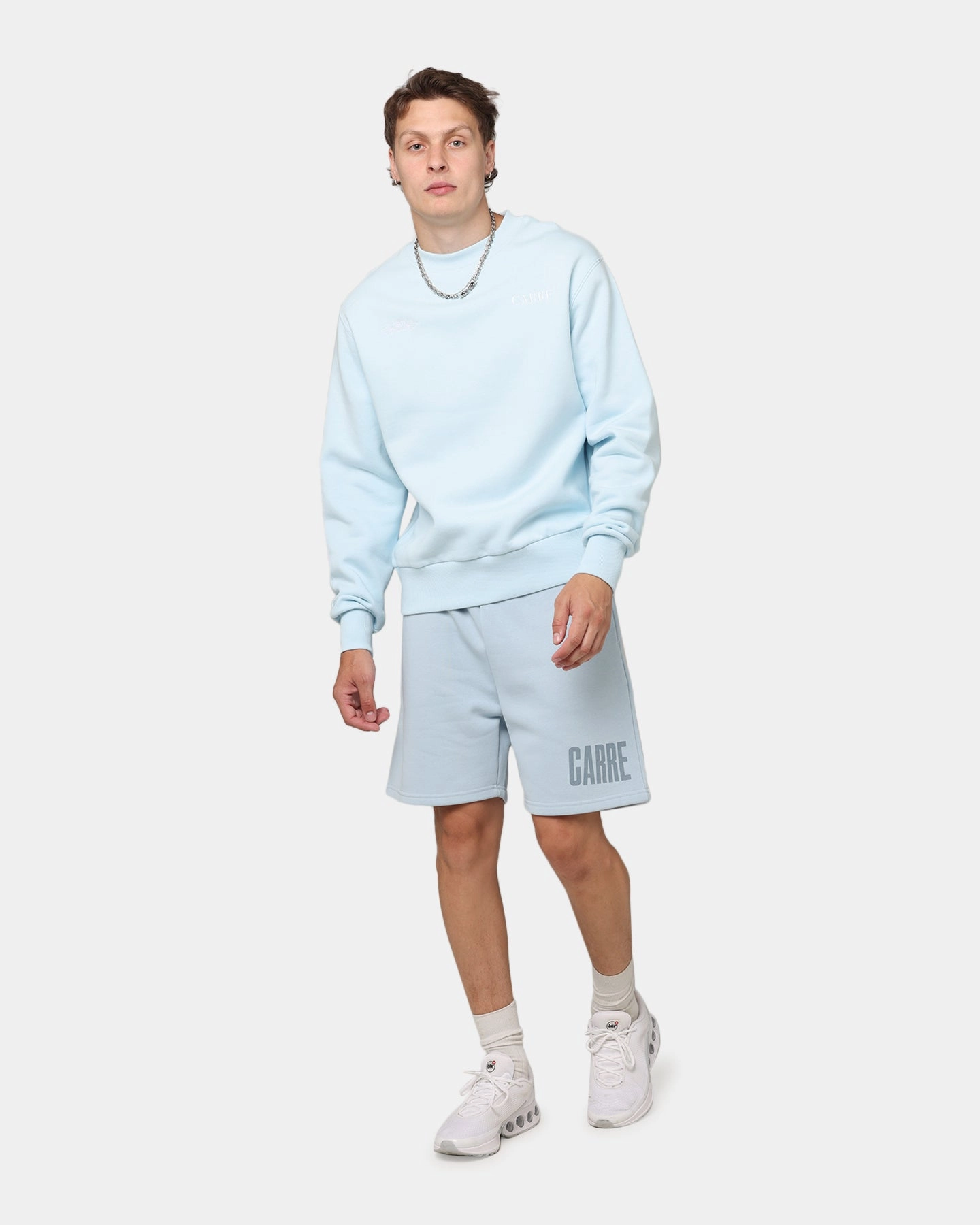 Carre Premium Essentials Sweat Shorts Baby Blue multiple pockets ethical fashion