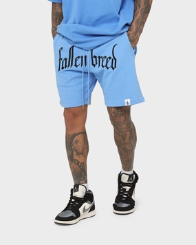 Athletic Cut Fallen Breed Logo Sweat Shorts Carolina Blue