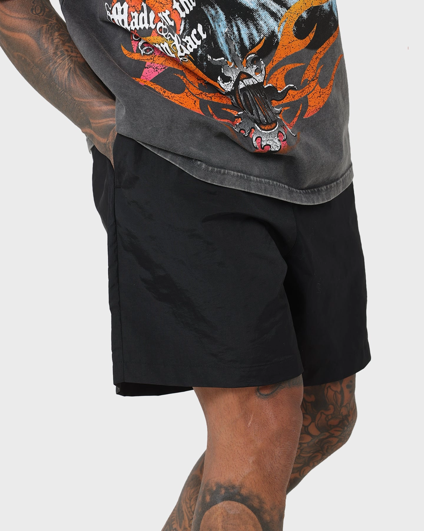 Loiter Inferno Beach Shorts Black/Black Gothic style