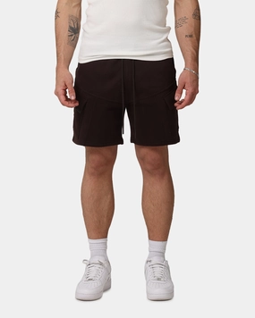 QuickDryTechnology Quick Release Fastener Saint Morta Worldwide Sweat Cargo Shorts Dark Brown