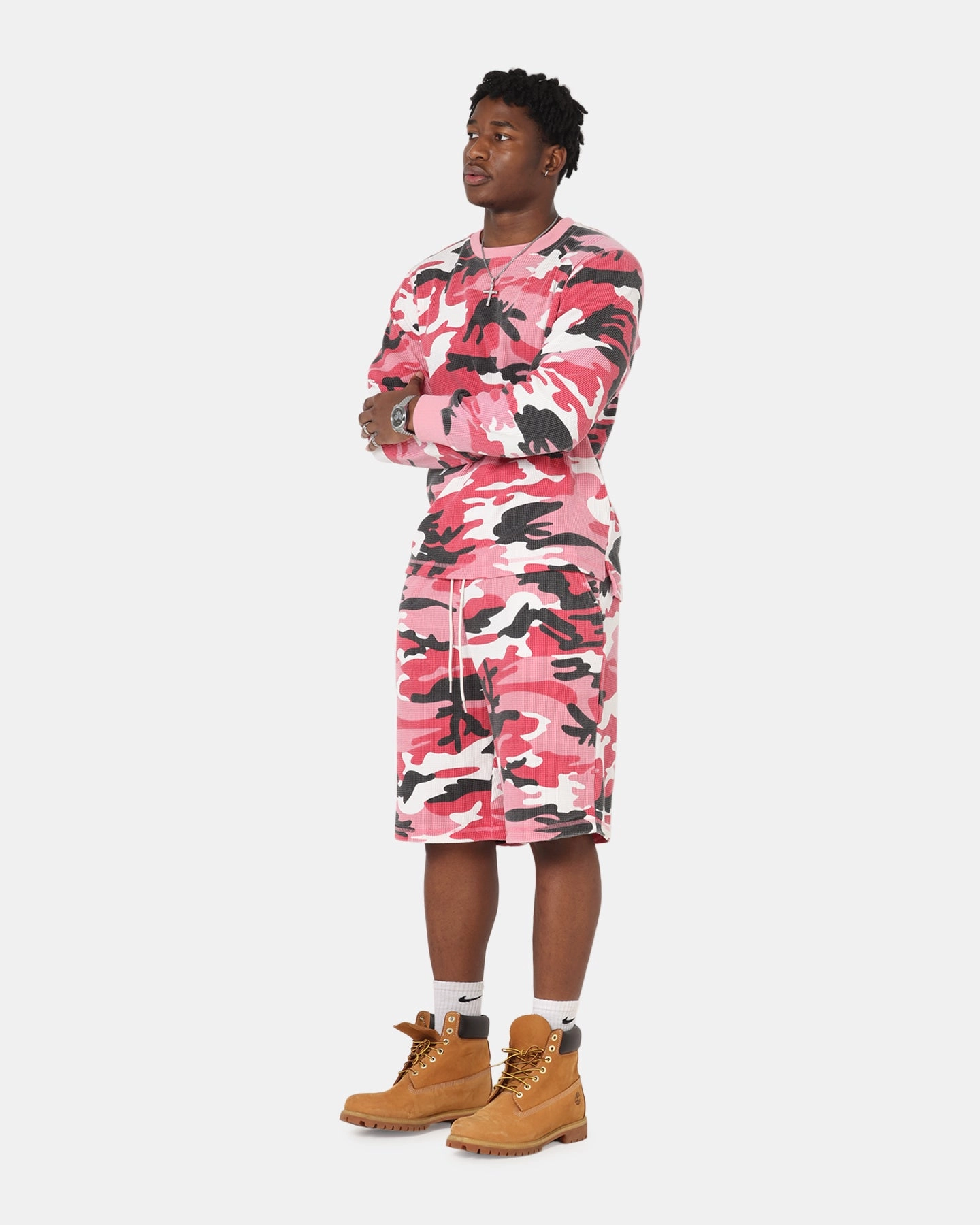 Snag Free Material XXIII Printed Thermal Shorts Pink Camo