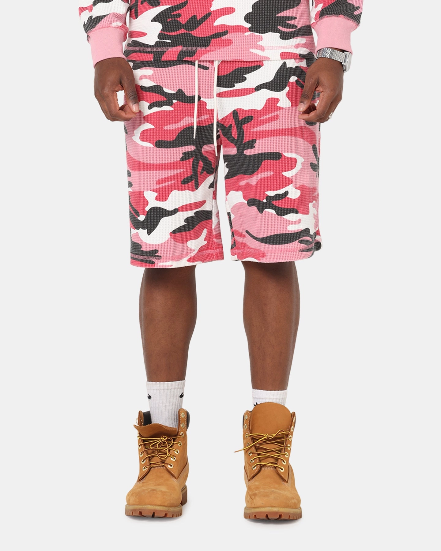 plain shorts Sporty Chic XXIII Printed Thermal Shorts Pink Camo