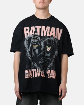 Goat Crew X DC Batman Batman & Catwomen Heavyweight T-Shirt Black Odor-resistant
