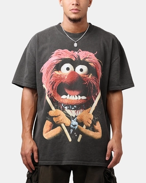 American Thrift Disney The Muppets Animal Heavyweight T-Shirt Black Wash layerable Trendy Fabric