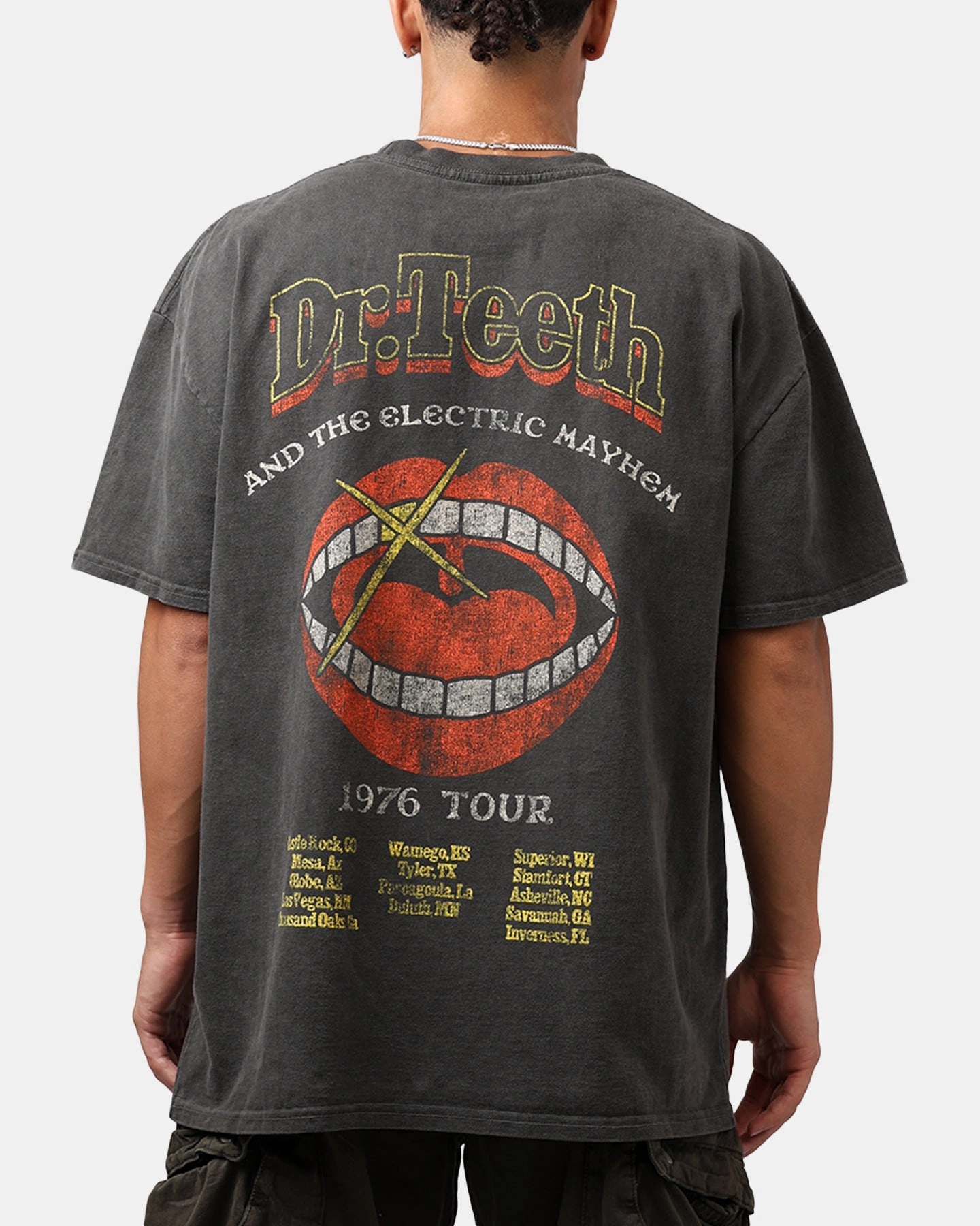 Easy-to-Match American Thrift Disney The Muppets Animal Heavyweight T-Shirt Black Wash