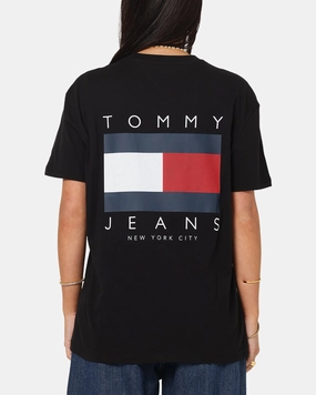 Tommy Jeans Regular Flag Graphic T-Shirt Black Unisex Fit
