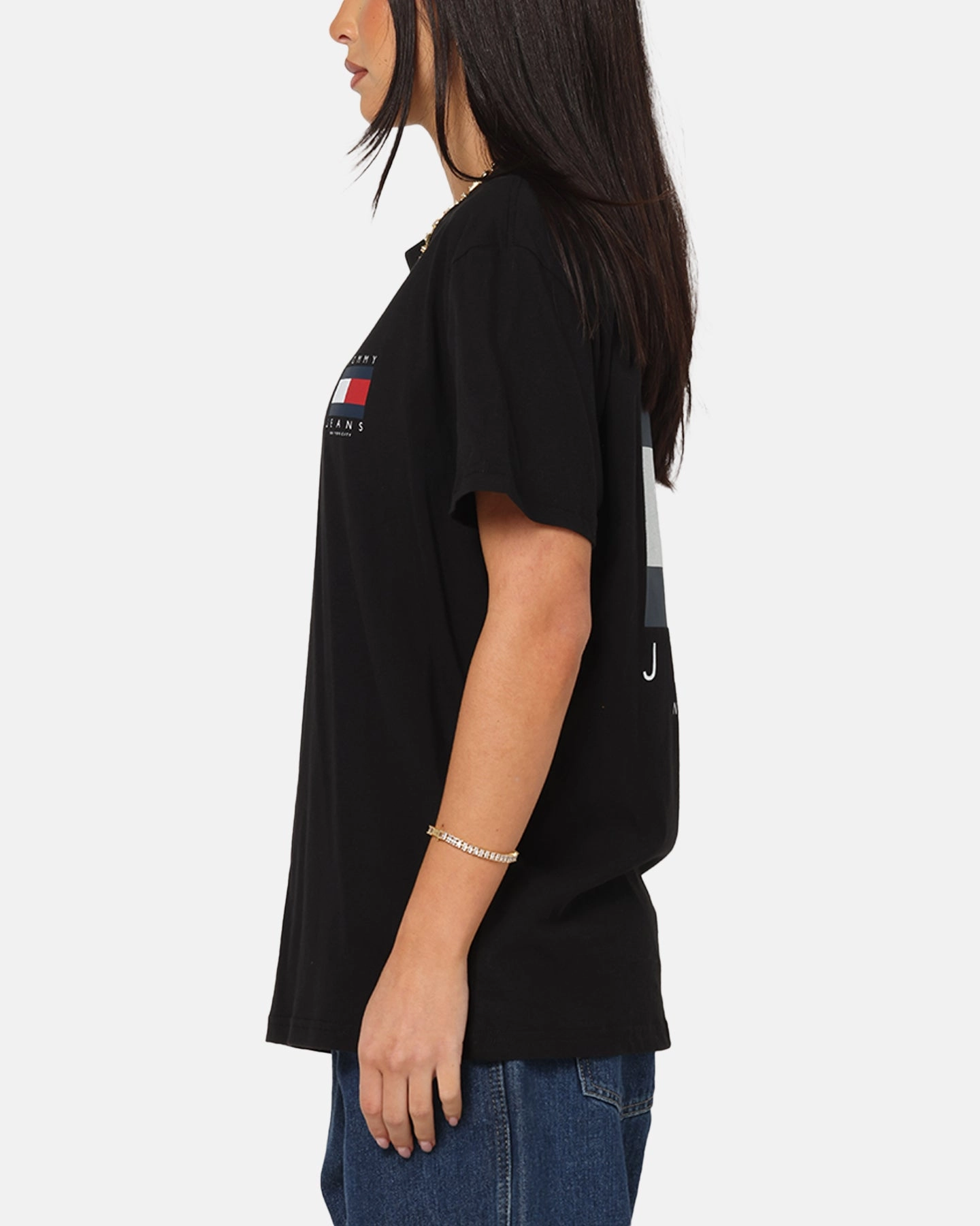 Tommy Jeans Regular Flag Graphic T-Shirt Black Chic Smart