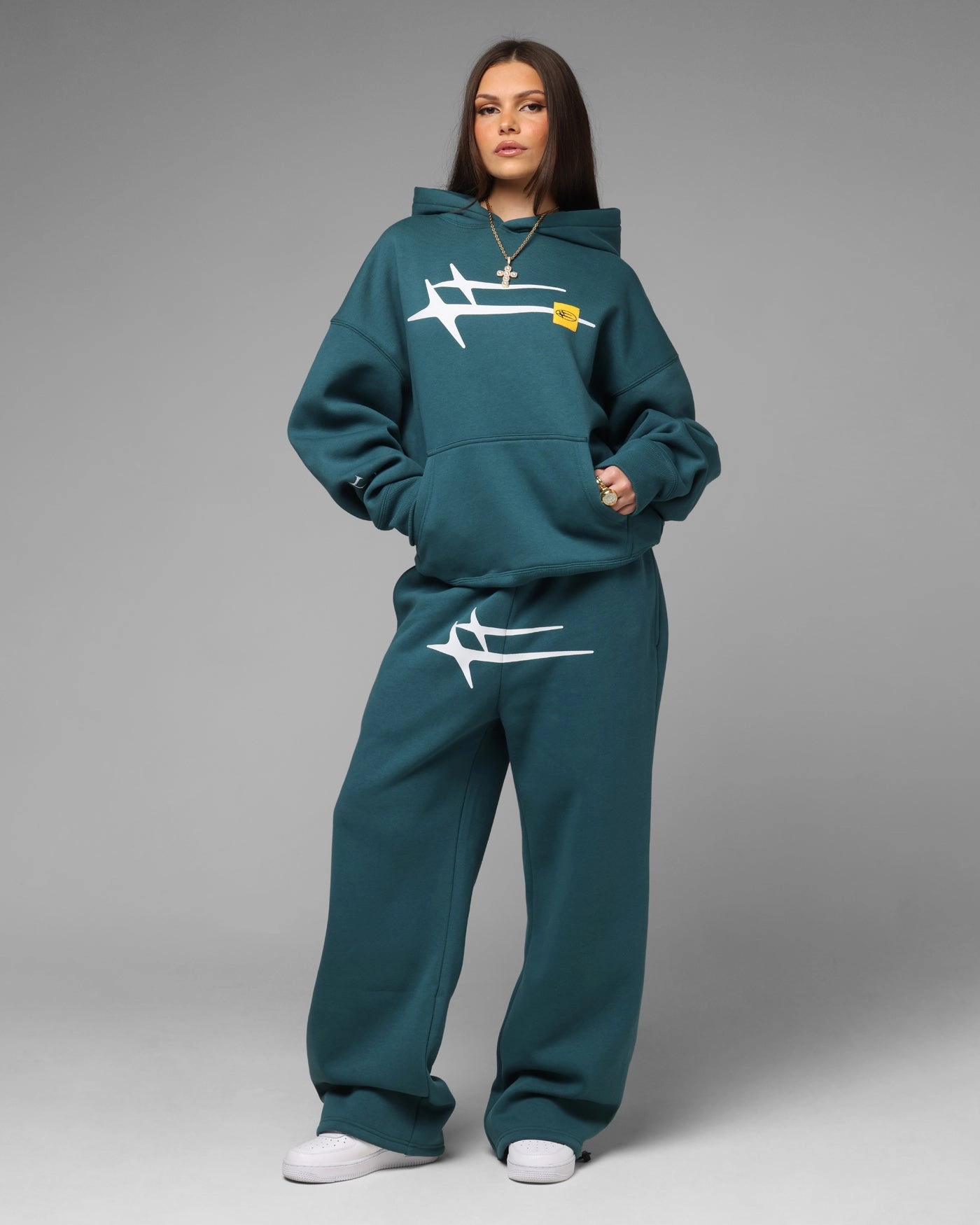 Side Pockets QuickDry Moisture Wicking Loiter Hybrid Premium Hoodie Teal