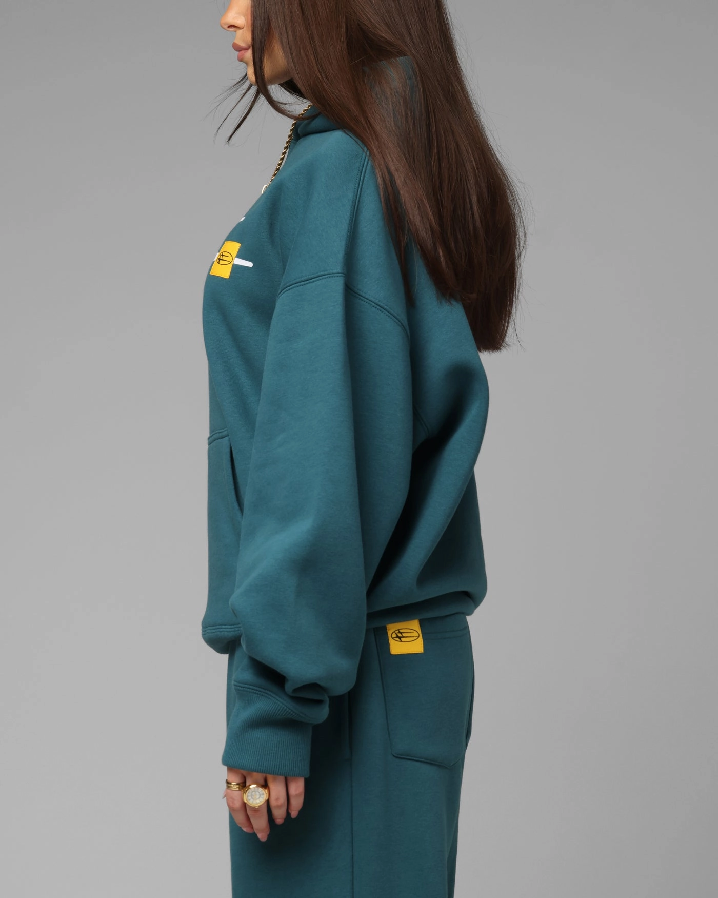 Loiter Hybrid Premium Hoodie Teal Work Ready