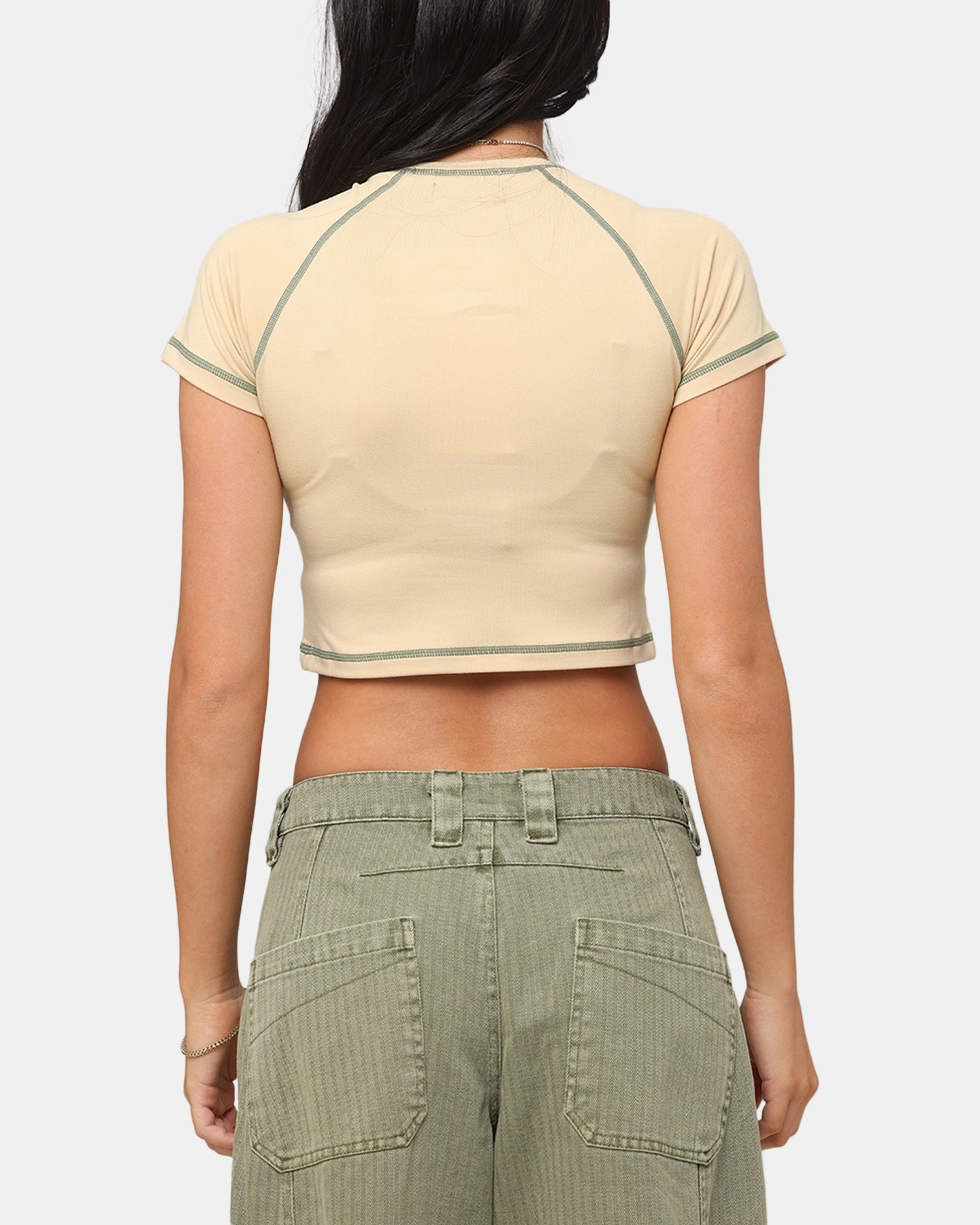 casual top XXIII Women's Boiler Room Crop T-Shirt Tan