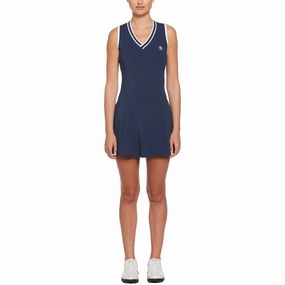 Original Penguin Essential Performance Golf Dress Black Iris - SS23 Women Soft and Relaxed