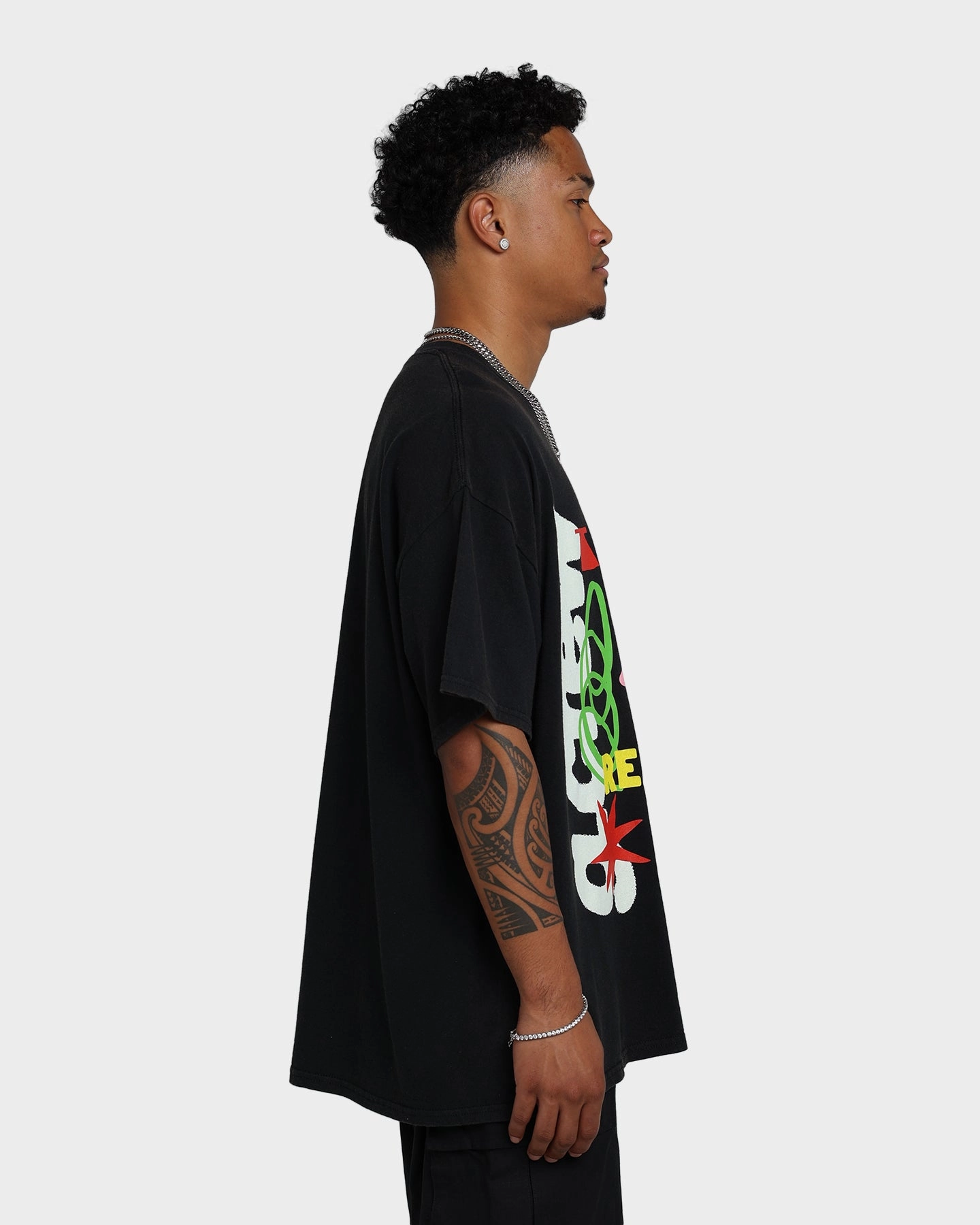 Minimalistic Wear Eco Friendly Dye Goat Crew Reasons To Be Happy Vintage T-Shirt Black Wash