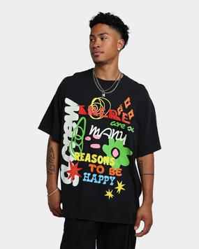 Goat Crew Reasons To Be Happy Vintage T-Shirt Black Wash Fashion-Forward Fit