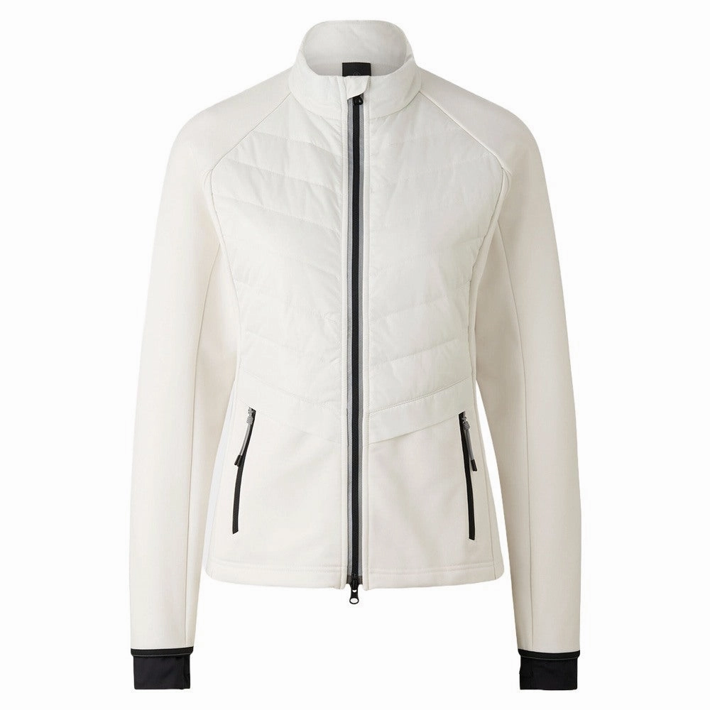 Soft Interior Brushing Bogner Katha Mid Layer Golf Jacket Off White - FW23 Women