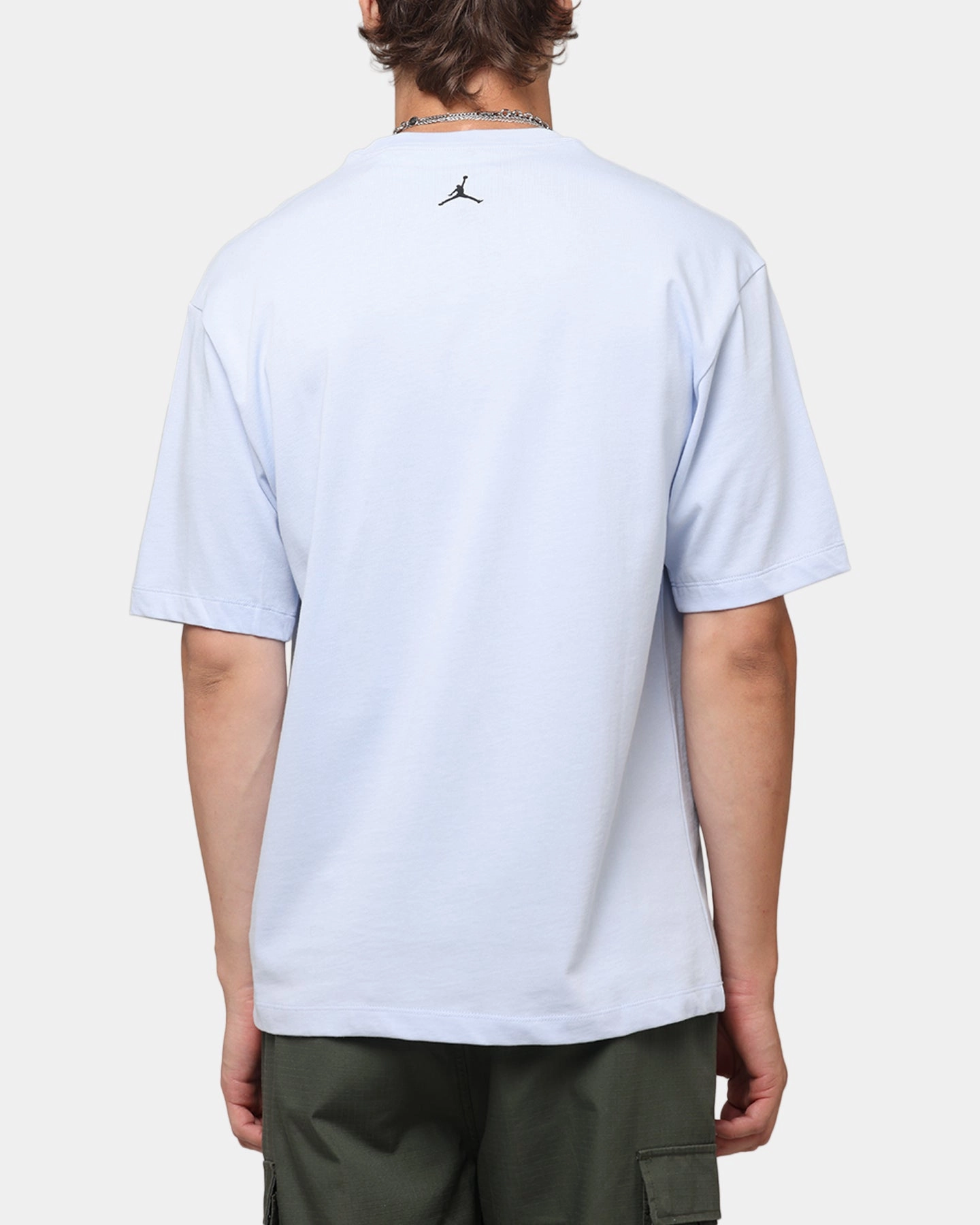 Soft and Relaxed Jordan Brand Sneaker Patch Crew T-Shirt Blue/Black
