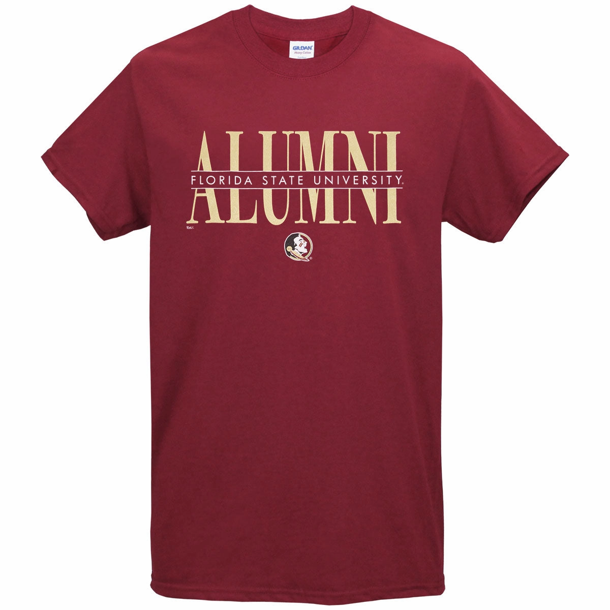 Ragz Adult/Unisex Florida State Alumni Bar Design Short Sleeve T-shirt - Garnet Simple Layer Active Outfit