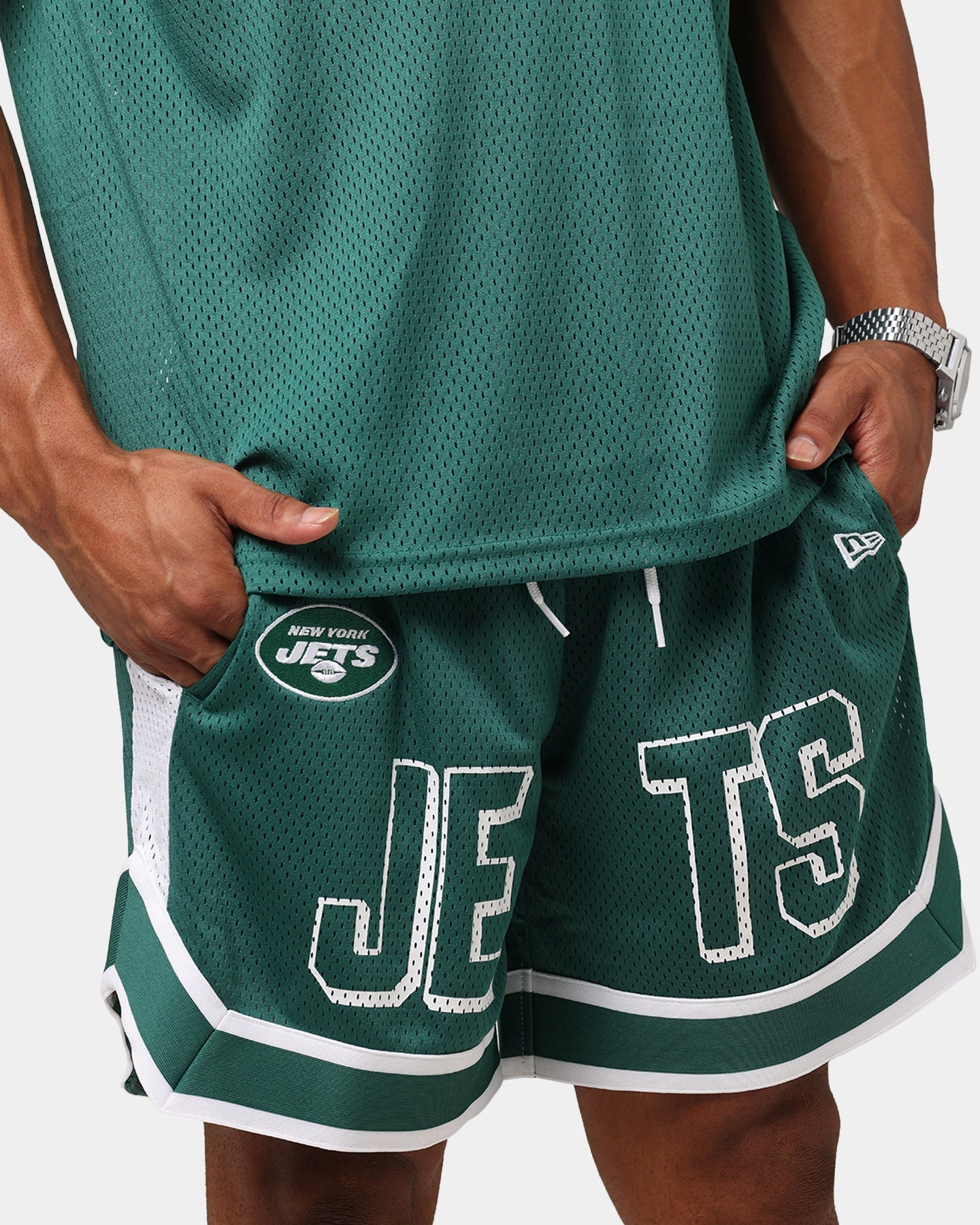 New Era New York Jets NFL Graphic Shorts Emerald Green Hand washable food industry
