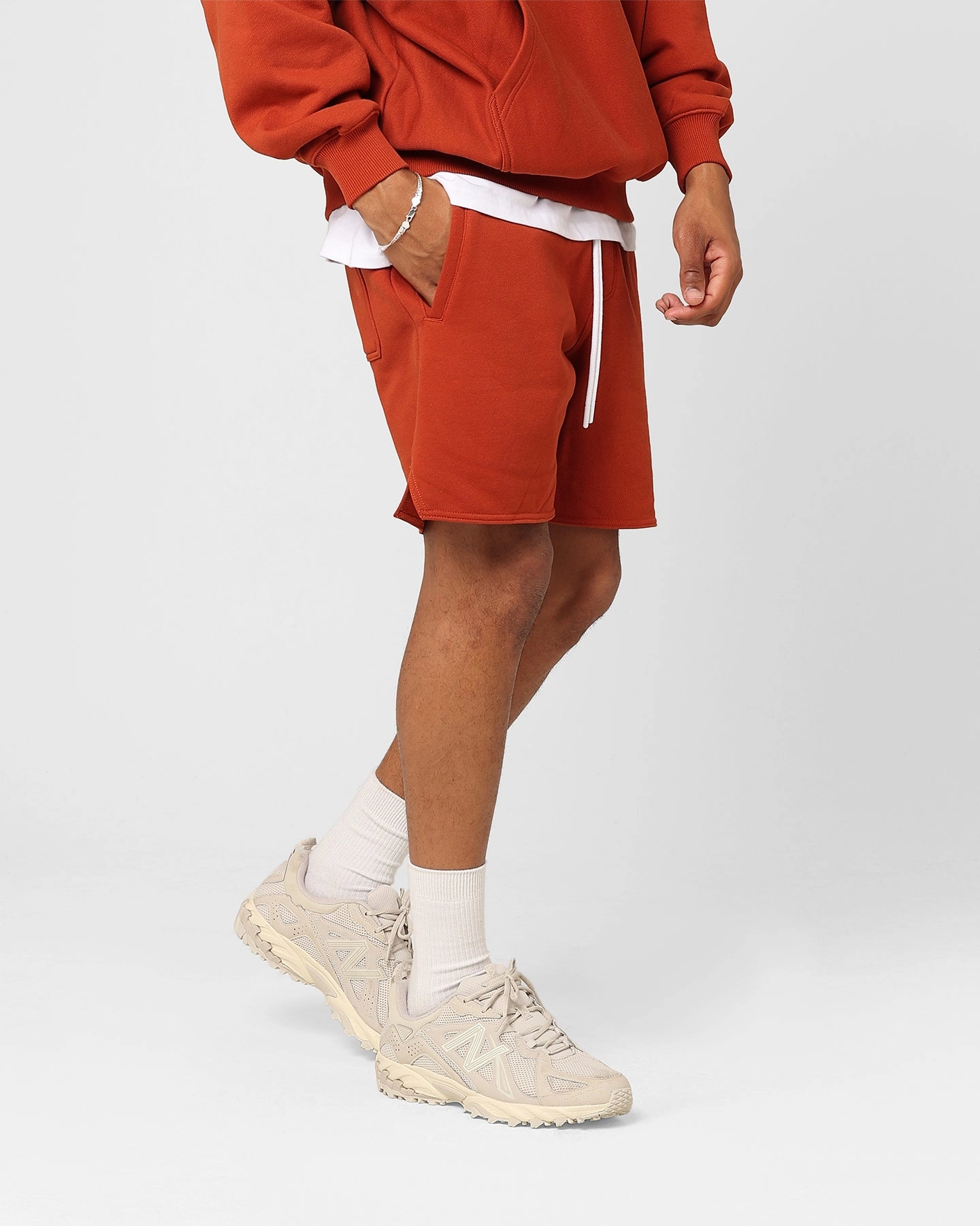 Stretch Fabric Carre Capital C Terry Shorts Brick
