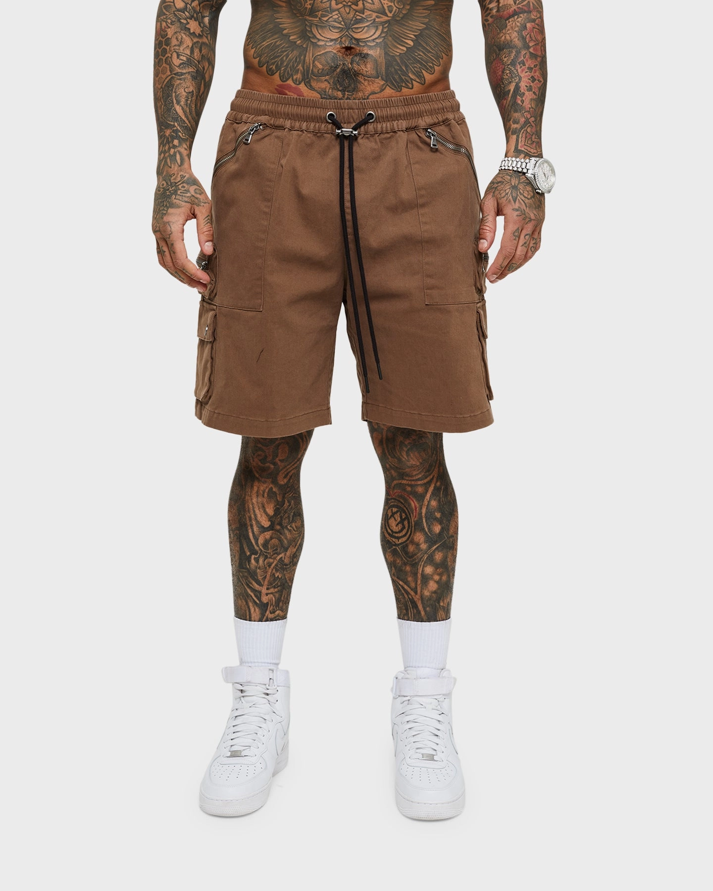 Saint Morta Desolation Cargo Short Brown Non Cling Material Breathable Liner