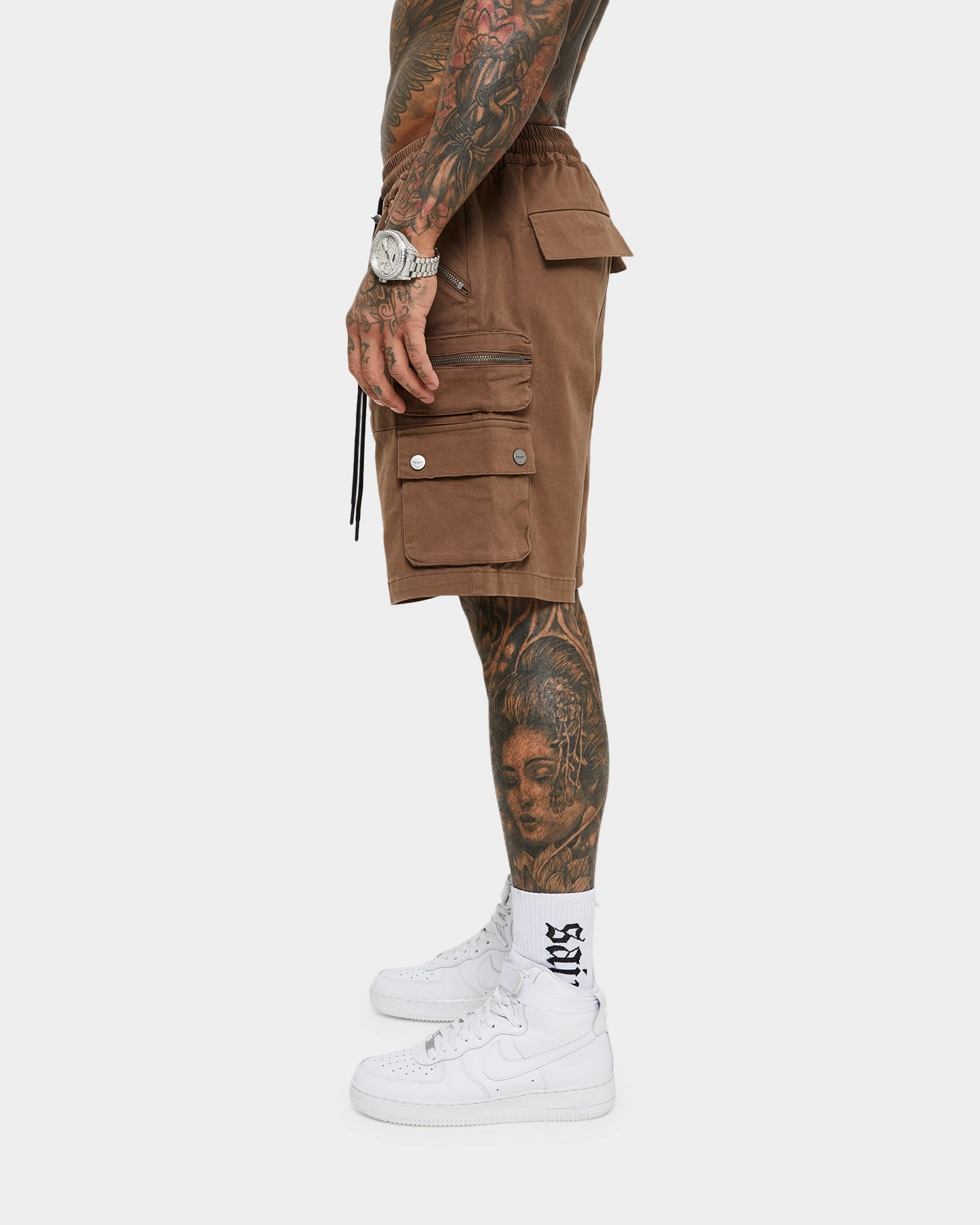 Saint Morta Desolation Cargo Short Brown Water Resistant Finish Lightweight Material