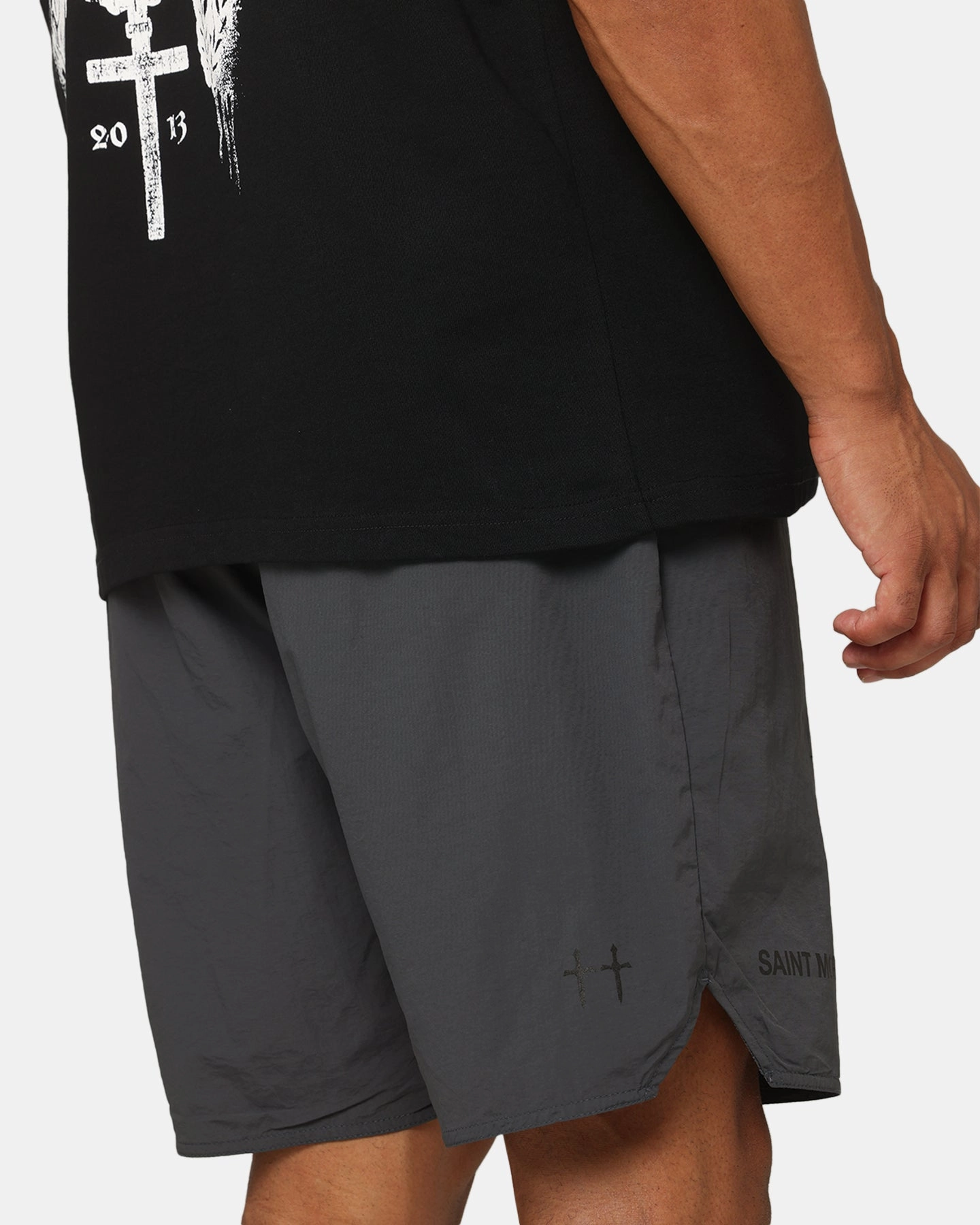 Anti Static Technology Saint Morta Official Nylon Shorts Dark Grey