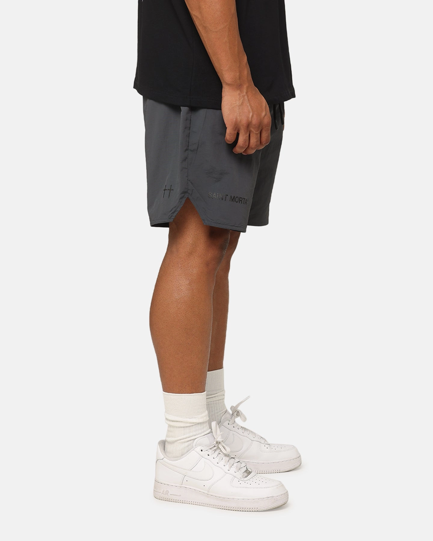 Breathable fabric construction Saint Morta Official Nylon Shorts Dark Grey