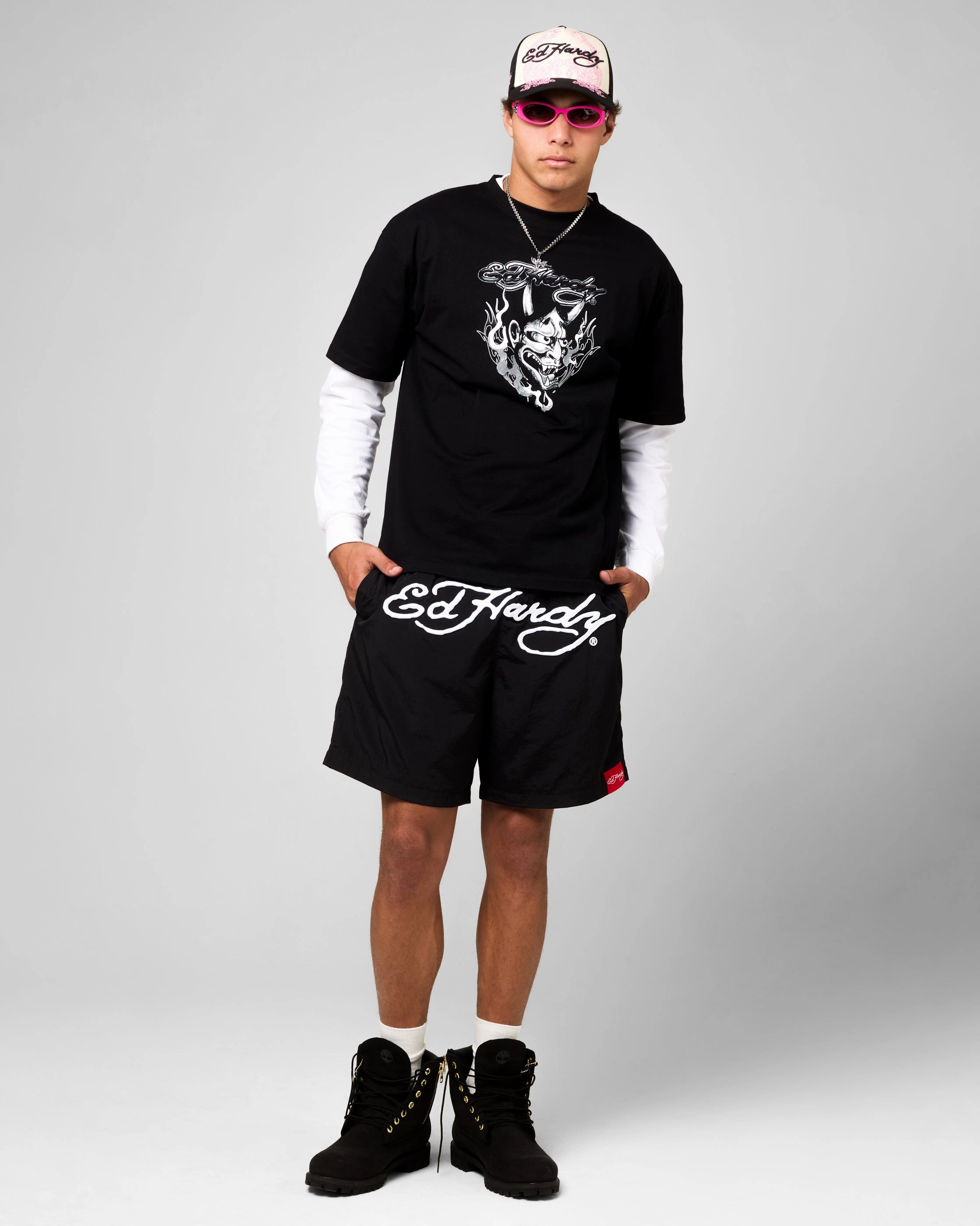 Ed Hardy Beach Shorts Black Warm Fit Mood Casual