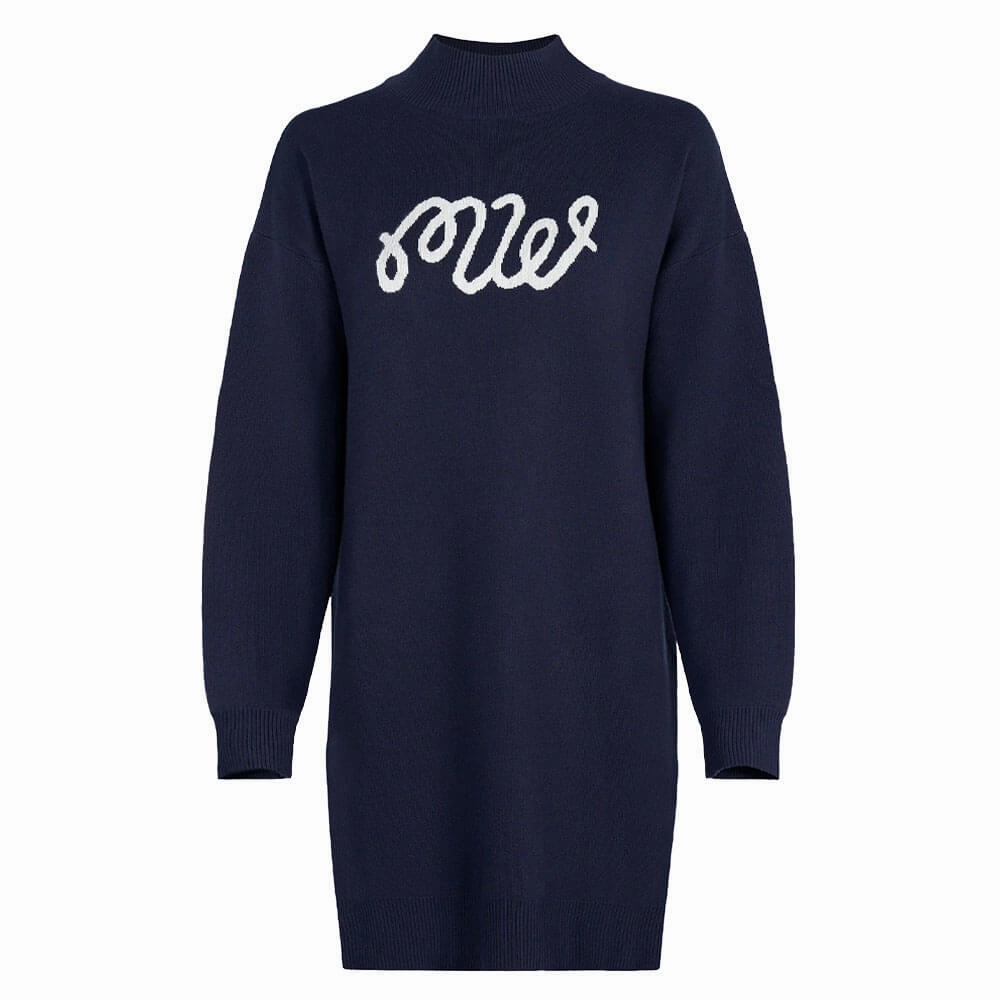 Malbon Collette Golf Dress Navy - FW24 Women Perfect For Any Occasion Sheer Panel