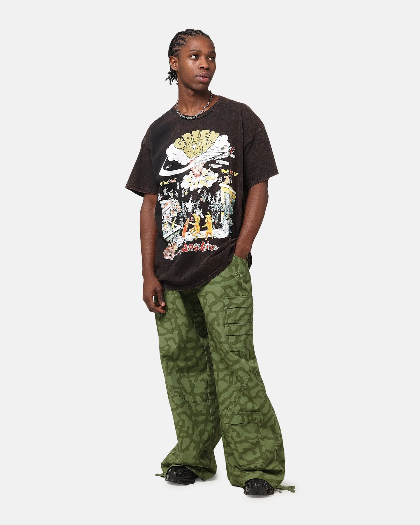 Effortless Layer Vintage Look Green Day Dookie Vintage T-Shirt Black Vintage