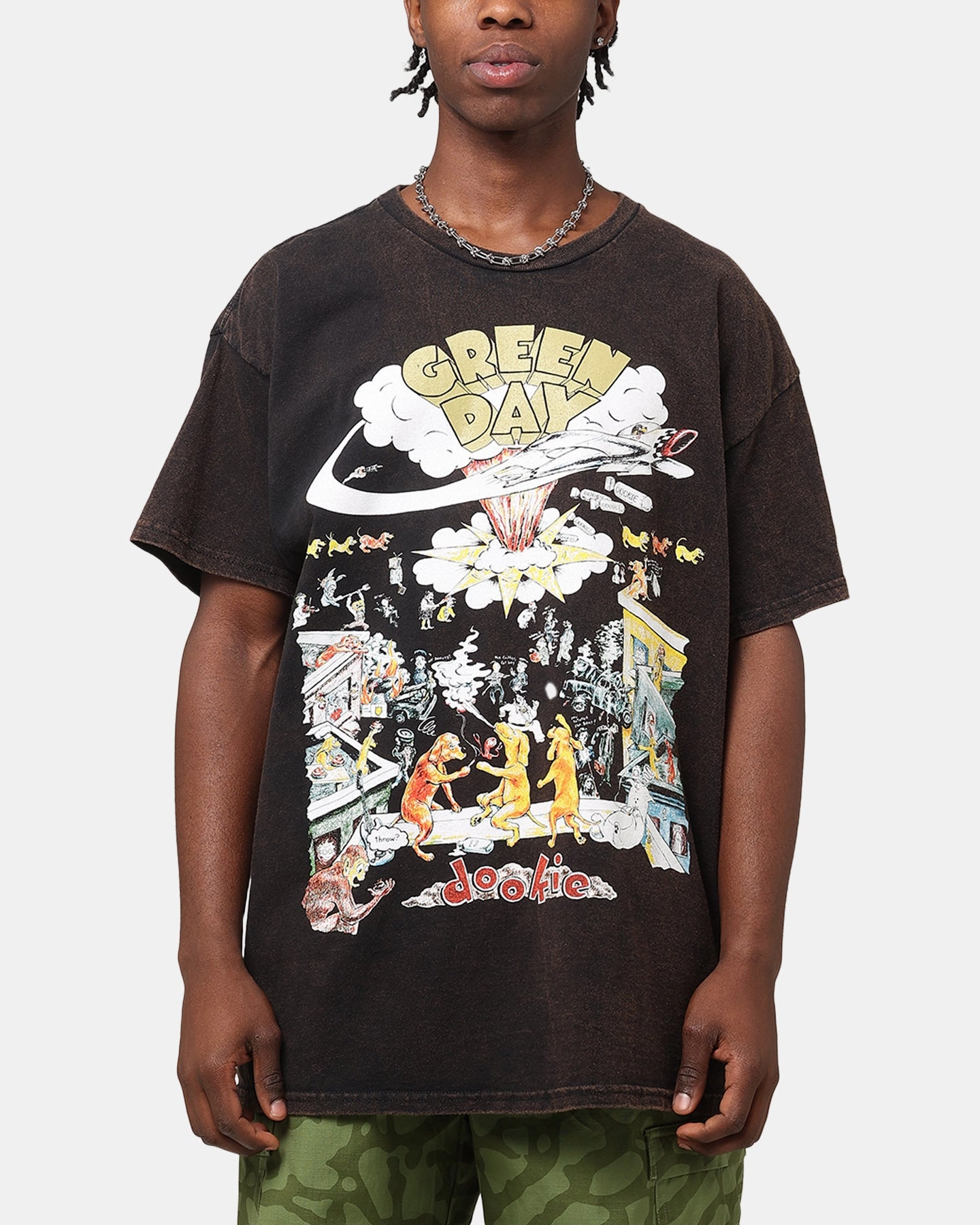 Chic Green Day Dookie Vintage T-Shirt Black Vintage