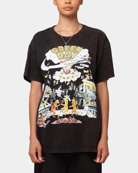 Green Day Dookie Vintage T-Shirt Black Vintage crew neck